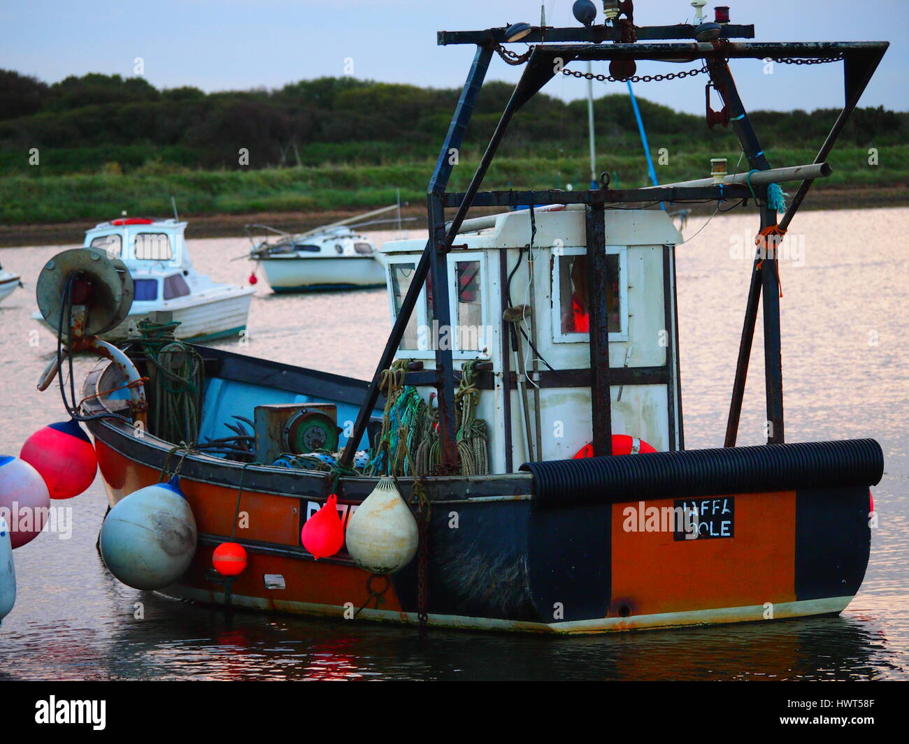 Bateau de pêche au Keyhaven, Hampshire Banque D'Images