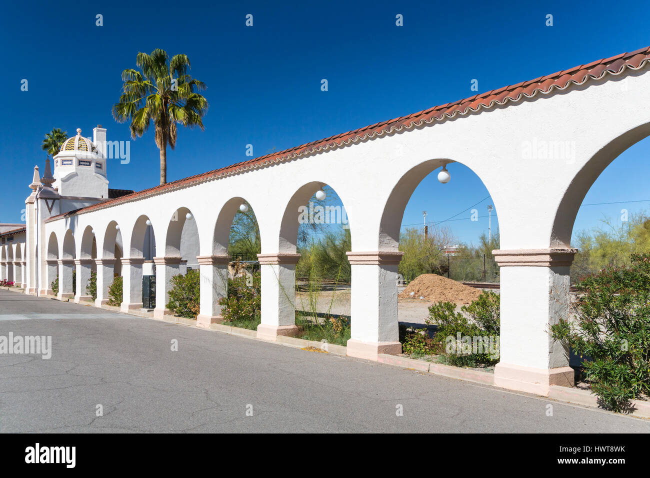 Le village square park en Ajo, Arizona, USA. Banque D'Images