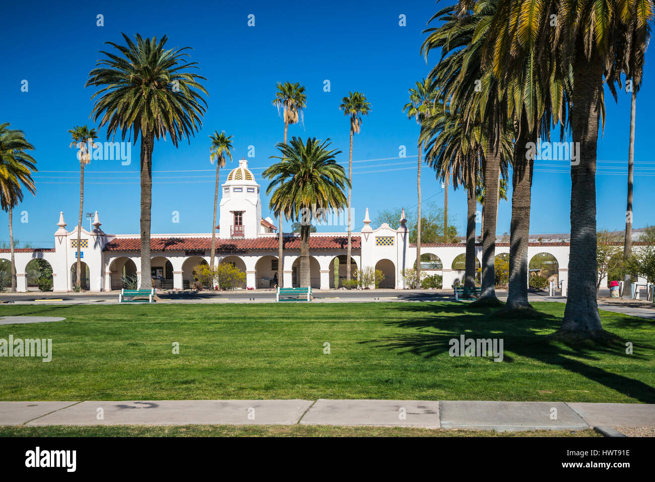 Le village square park en Ajo, Arixona, USA. Banque D'Images