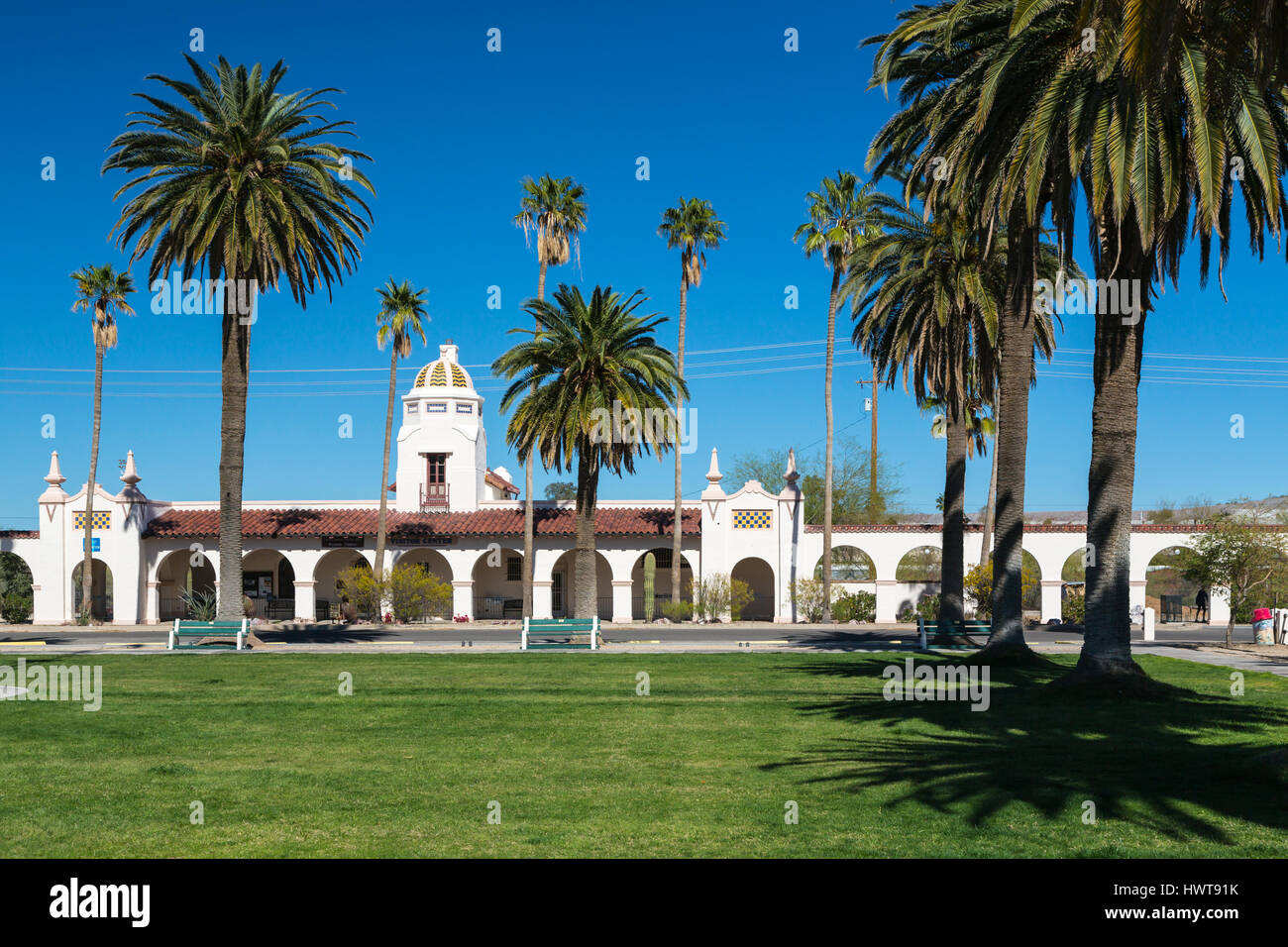 Le village square park en Ajo, Arixona, USA. Banque D'Images