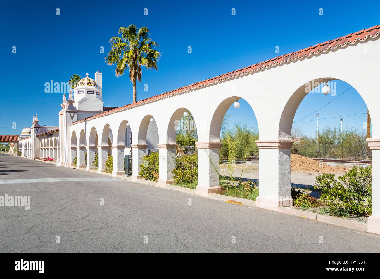 Le village square park en Ajo, Arizona, USA. Banque D'Images