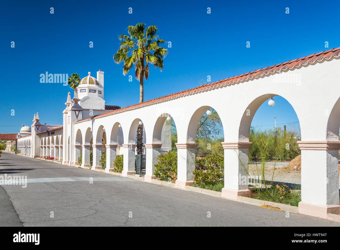 Le village square park en Ajo, Arizona, USA. Banque D'Images