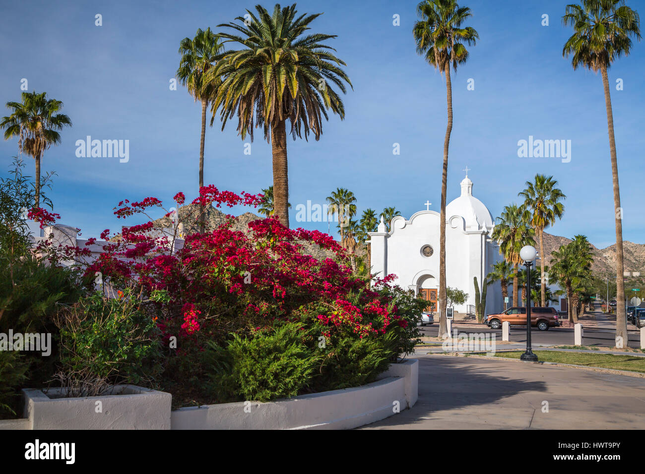 L'Immaculée Conception Église catholique à AJO, Arizona, USA. Banque D'Images