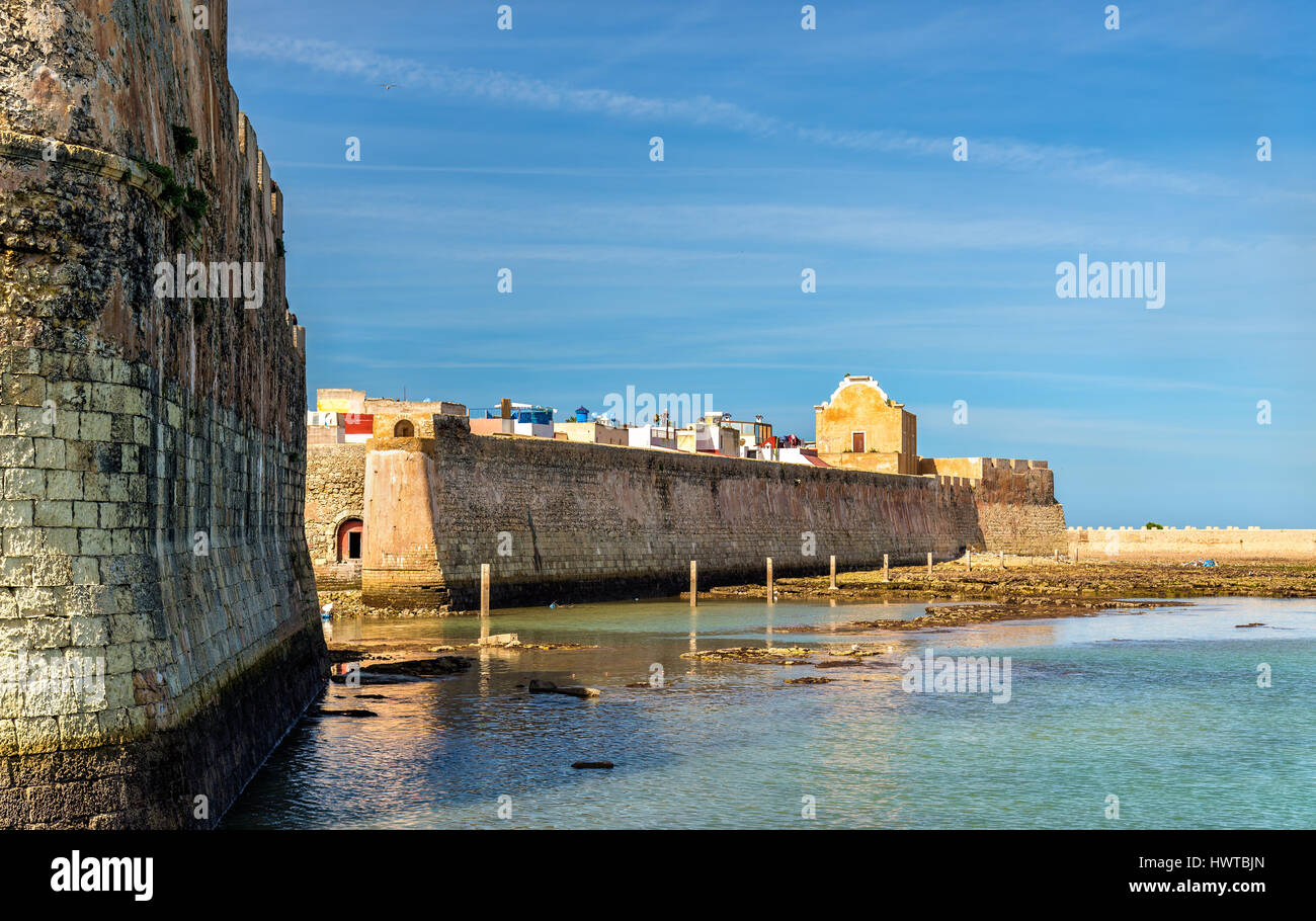Fortifications de la ville portugaise de Mazagan, El Jadida, Maroc Banque D'Images