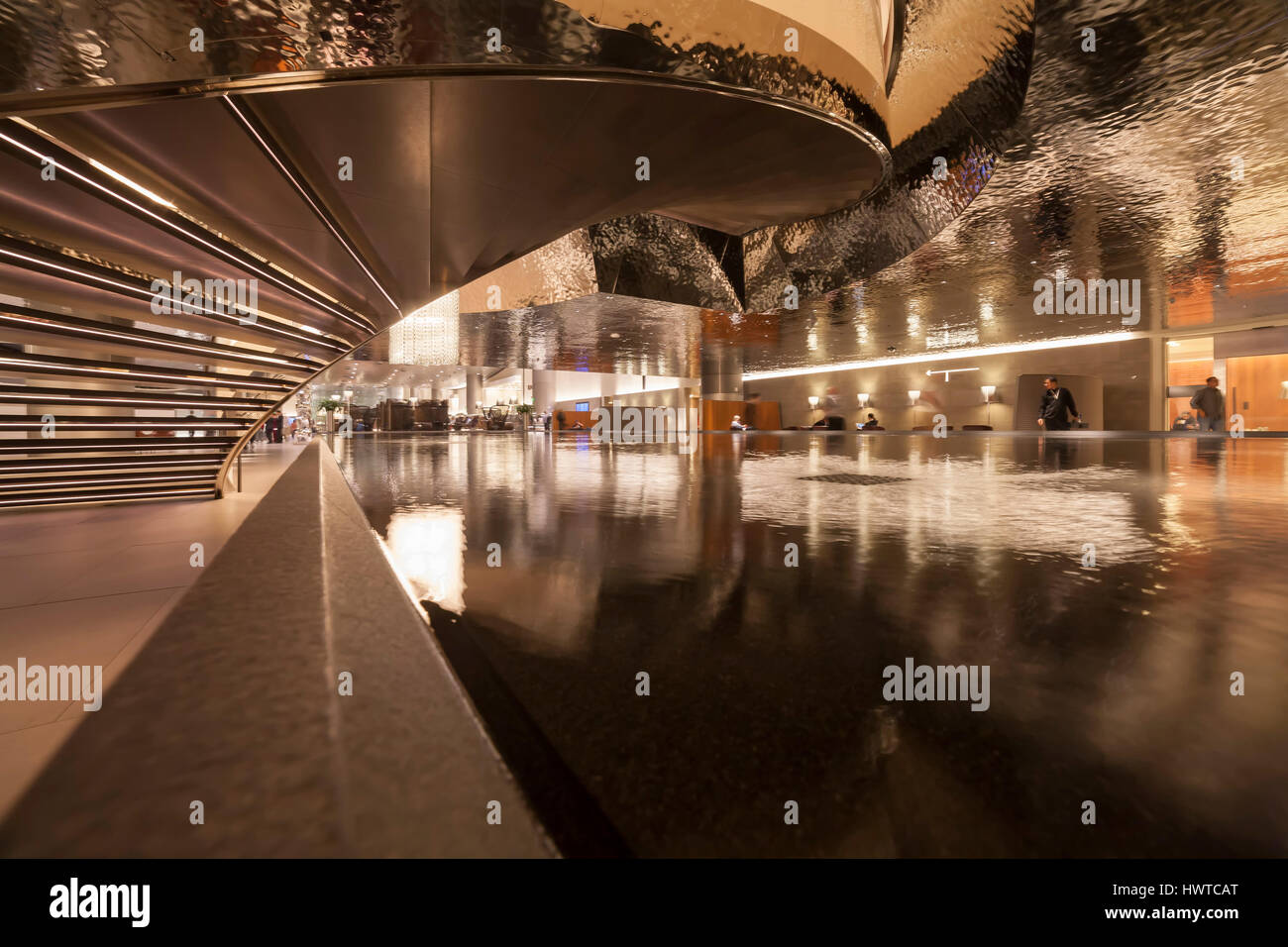 L'Aéroport International de Doha, Hamad Al Mourjan, Salon d'affaires, Qatar Airways. Banque D'Images