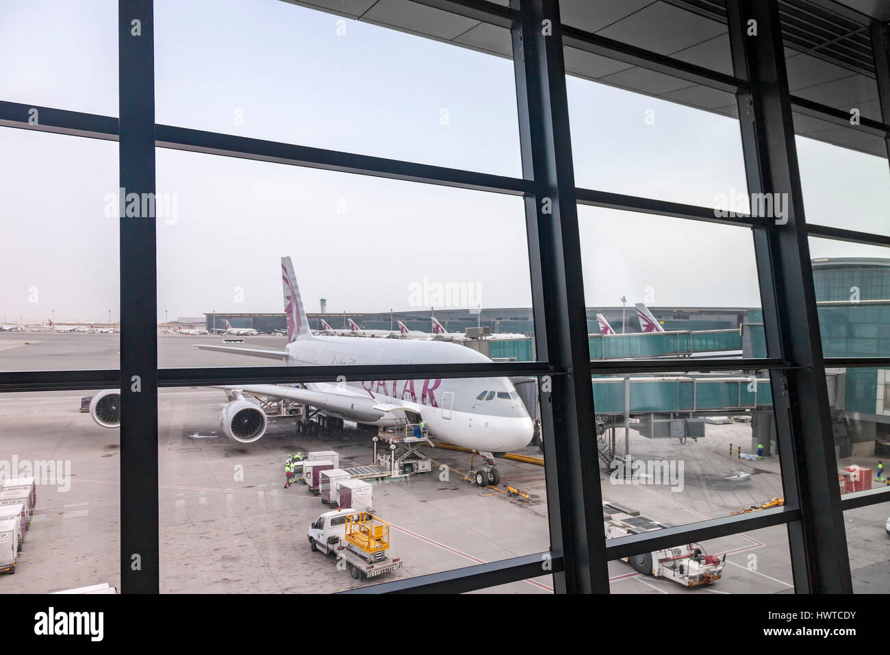 L'Aéroport International de Doha, Hamad. Banque D'Images