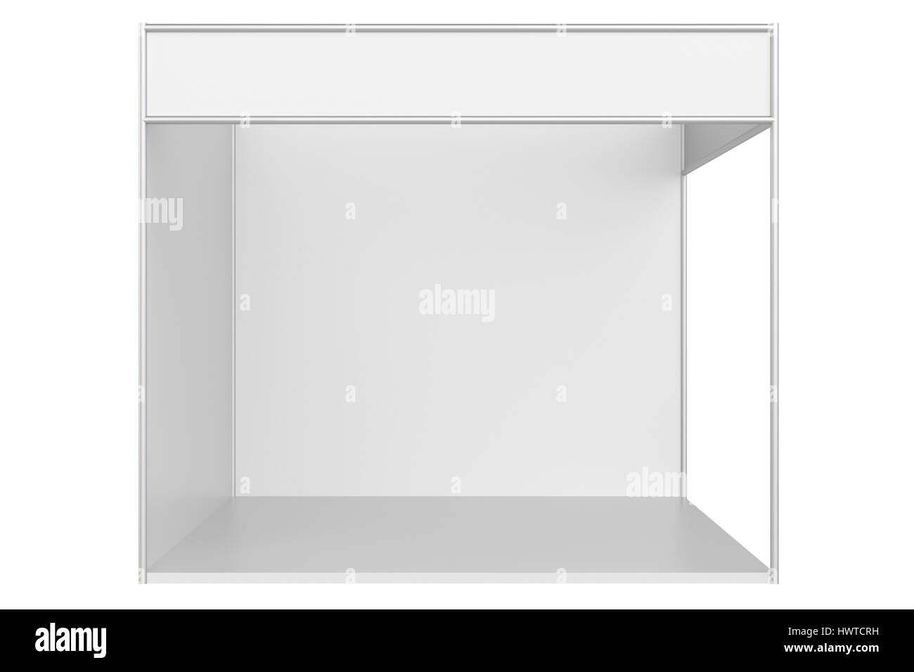 Stand d'exposition du commerce et de bannière roll vide isolé de rendu 3D Modèle de conception Banque D'Images