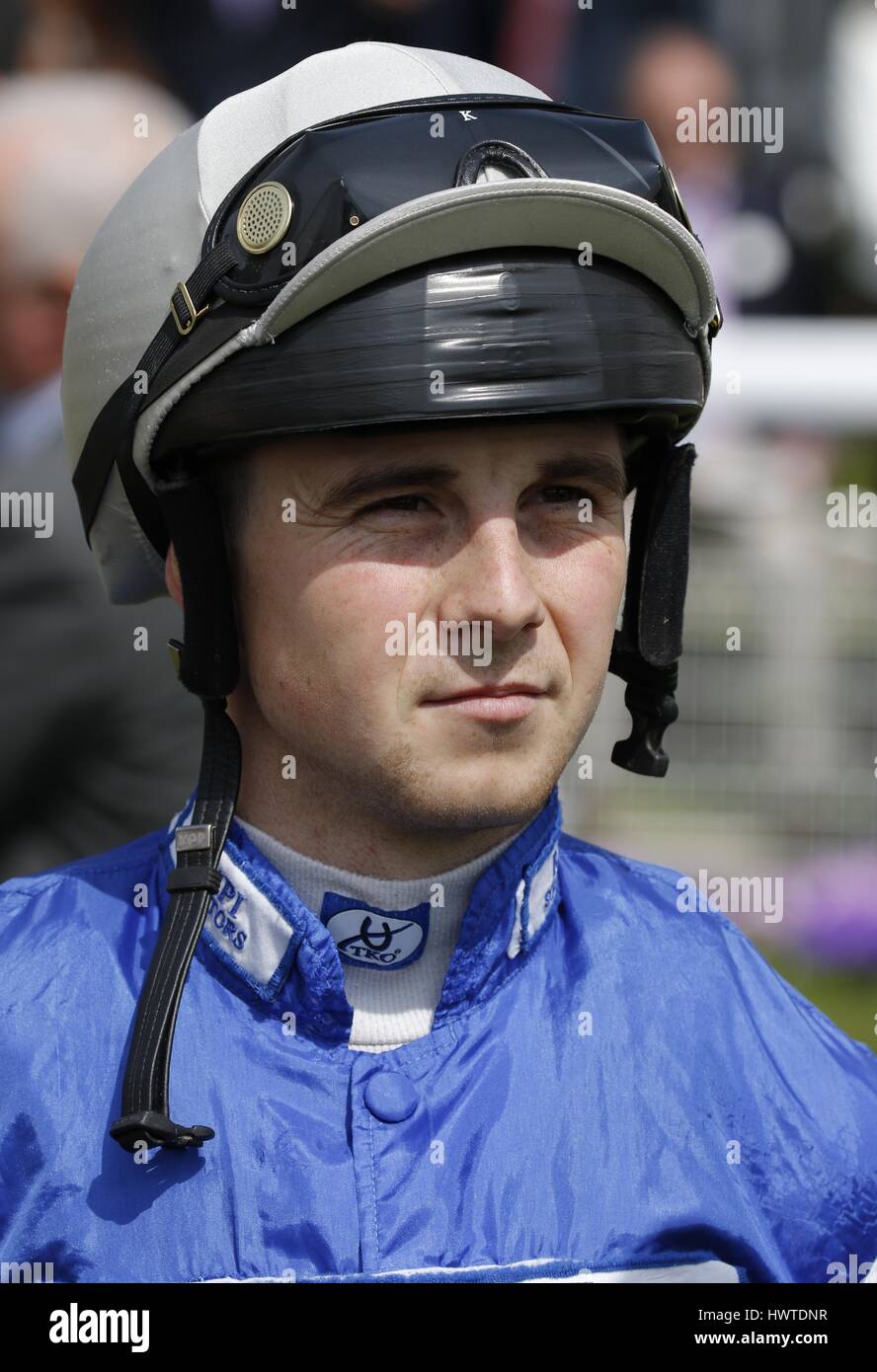 DANNY BROCK JOCKEY JOCKEY HIPPODROME DE YORK YORK ANGLETERRE 15 Mai 2015 Banque D'Images