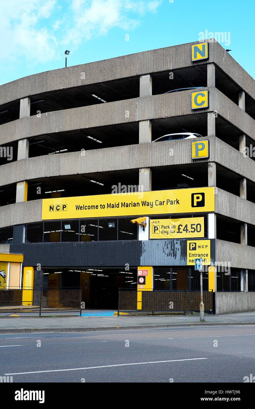 Parking NCP Nottingham UK Banque D'Images