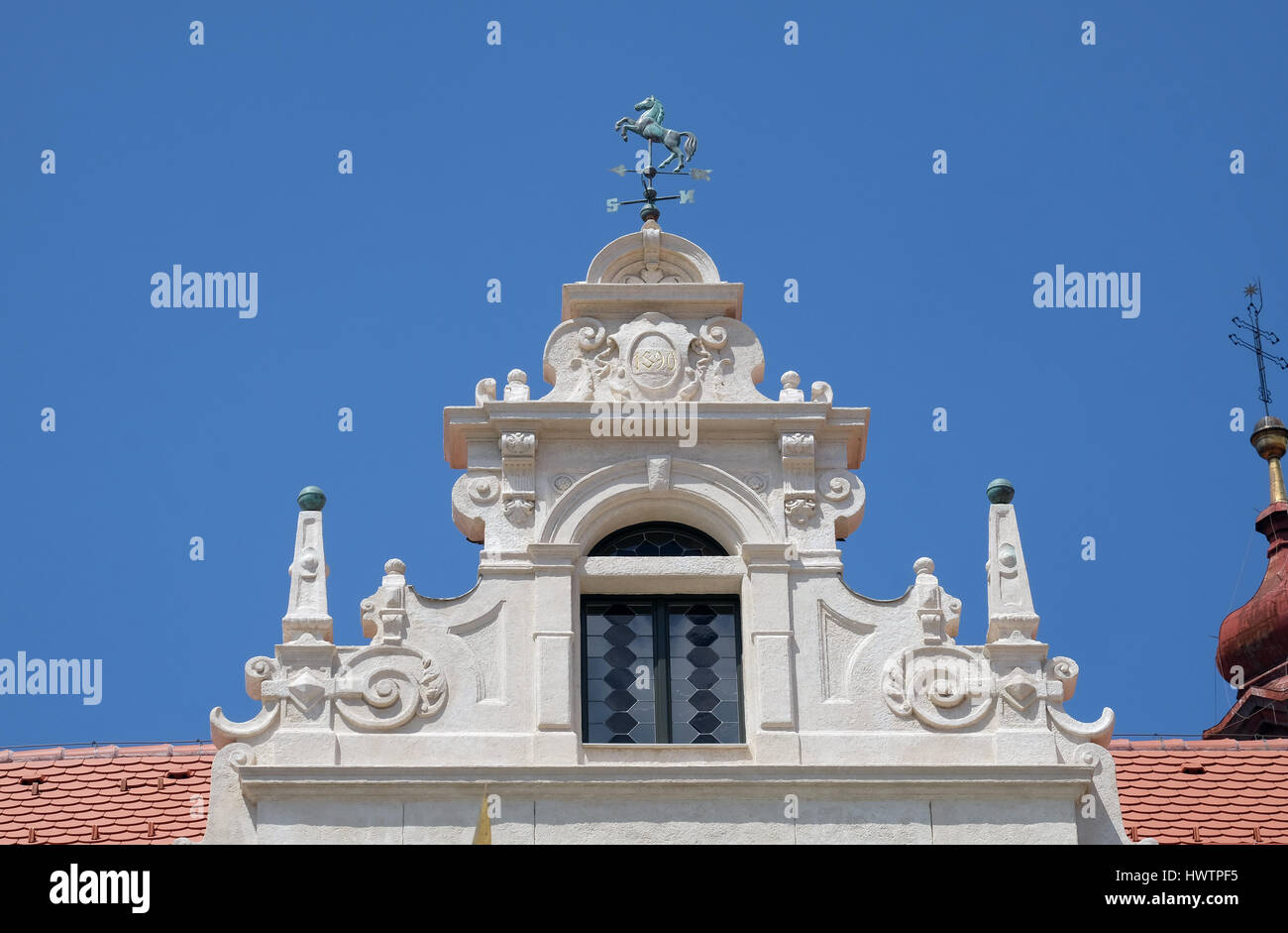 Architecture de Ptuj, la ville sur la rivière Drava, Styrie Région, la Slovénie le 02 juillet 2016. Banque D'Images