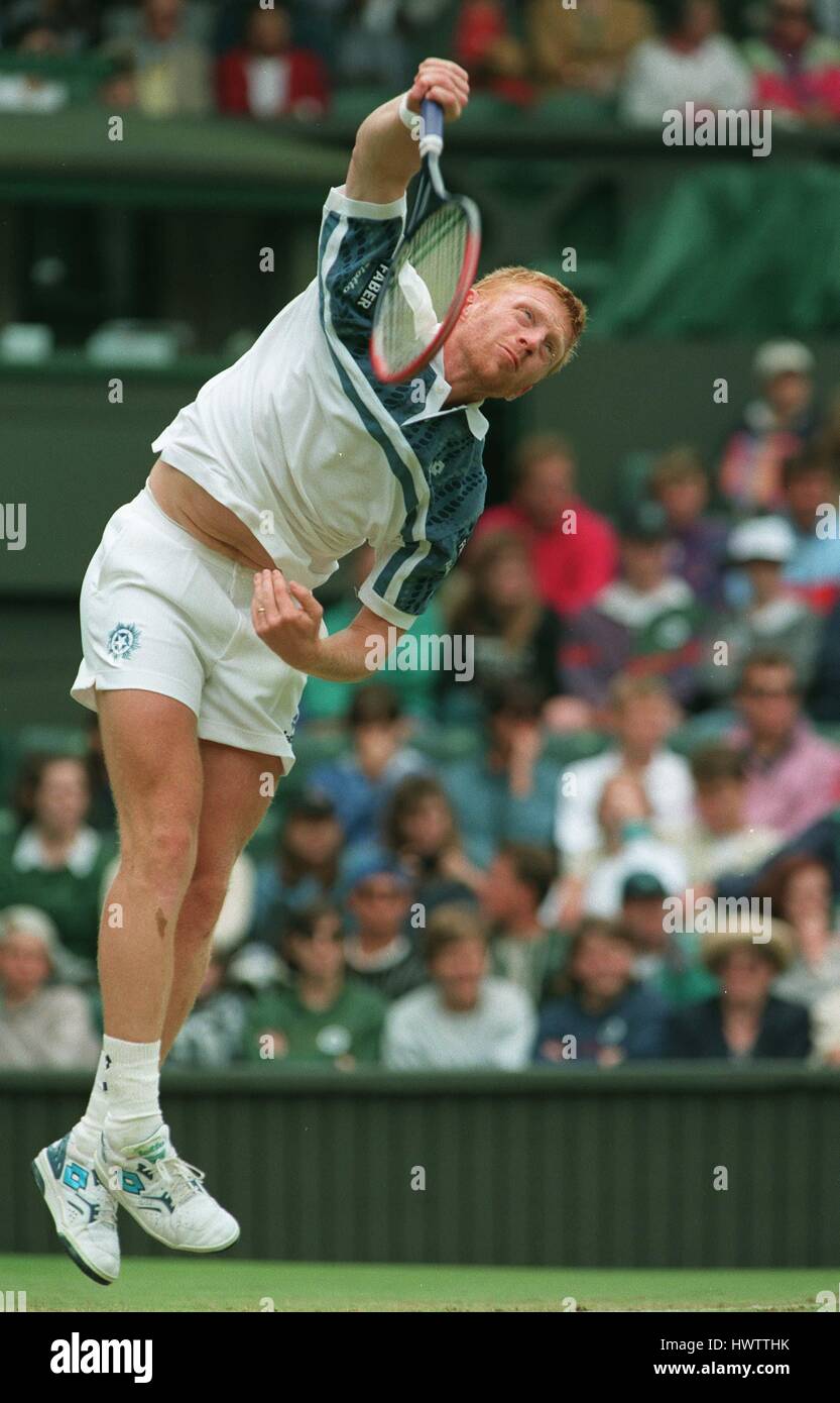 BORIS BECKER WIMBLEDON 06 Juillet 1995 Banque D'Images
