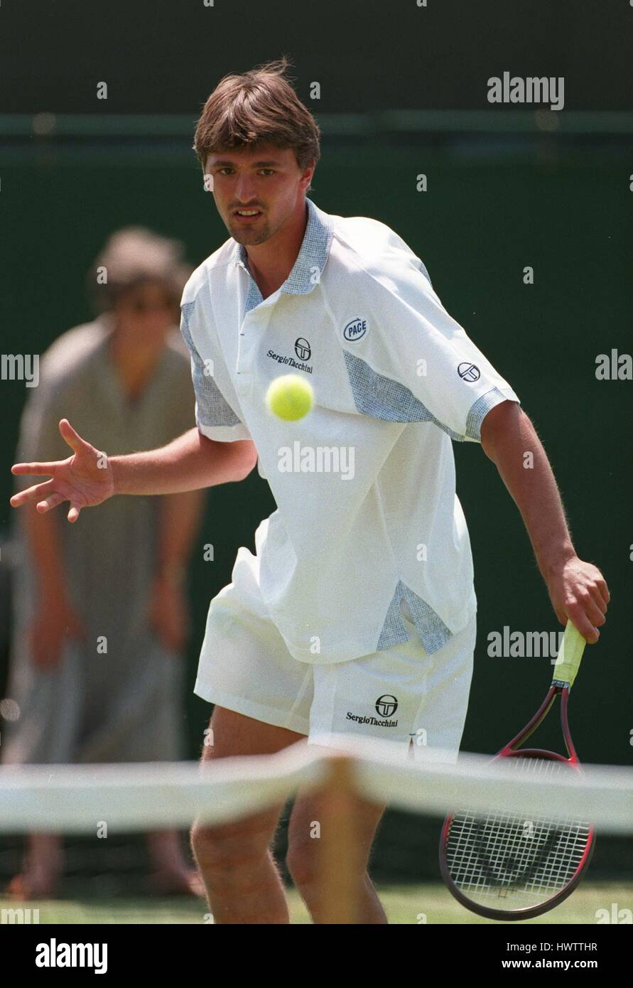 GORAN IVANISEVIC WIMBLEDON 06 Juillet 1995 Banque D'Images