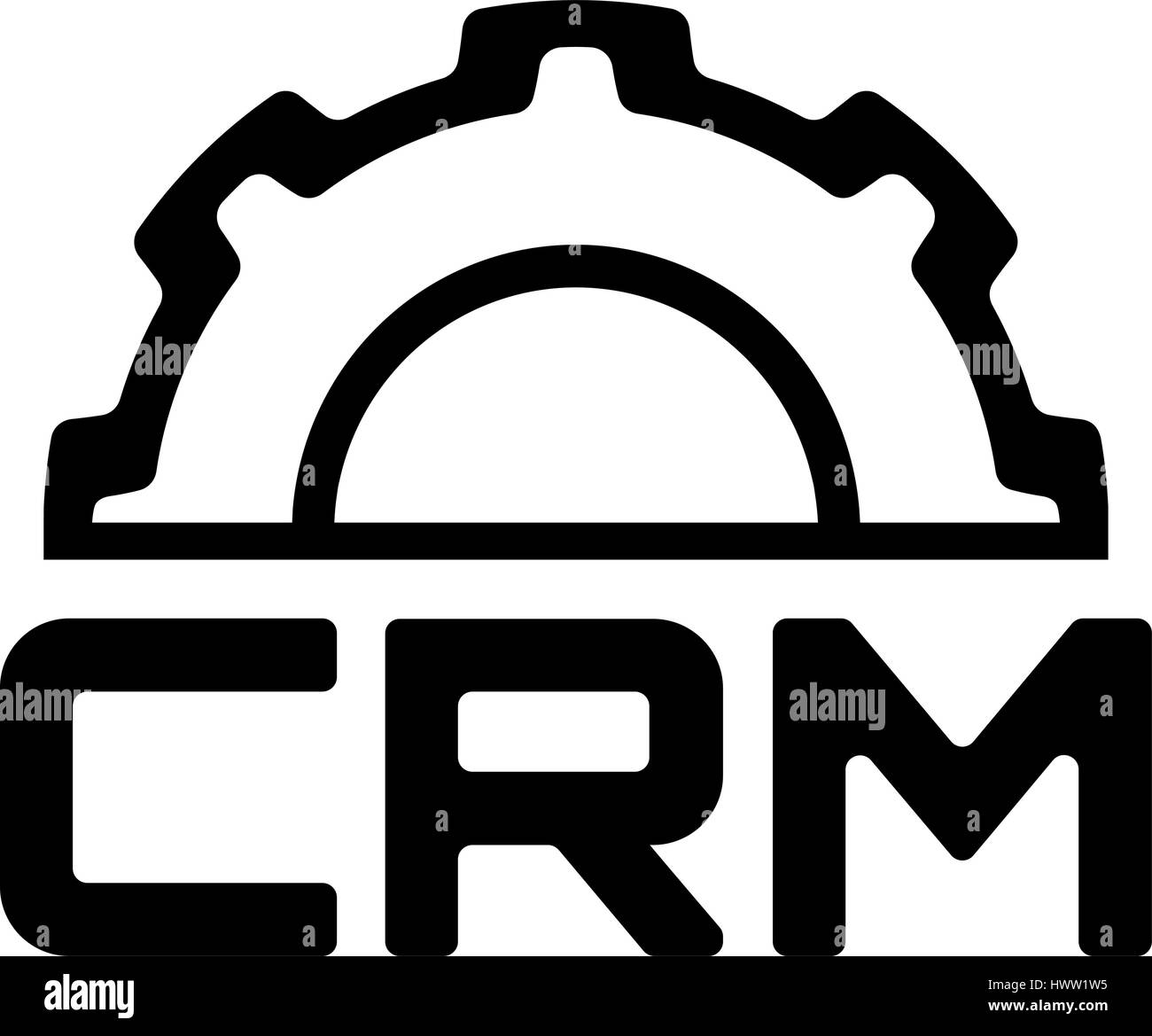 L'icône de la plate-forme CRM. Modèle plat. Illustration de Vecteur