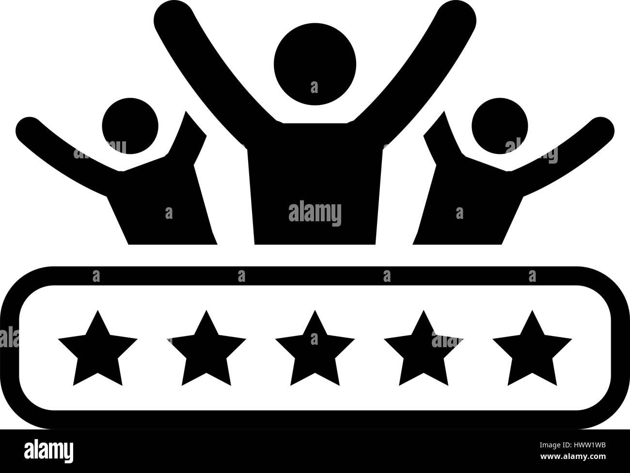 L'icône de la satisfaction du client. Modèle plat. Illustration de Vecteur