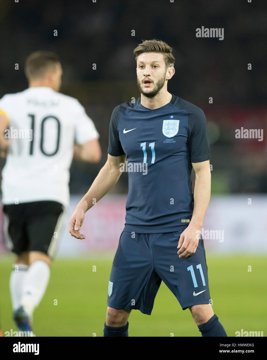 Dortmund, Allemagne. Mar 22, 2017. Adam LALLANA, Angleterre 11 match amical et d'adieu jeu pour Lukas Podolski Allemagne - Angleterre 1-0 à Dortmund, le 22 mars 2017 Crédit : Peter Schatz/Alamy Live News Banque D'Images