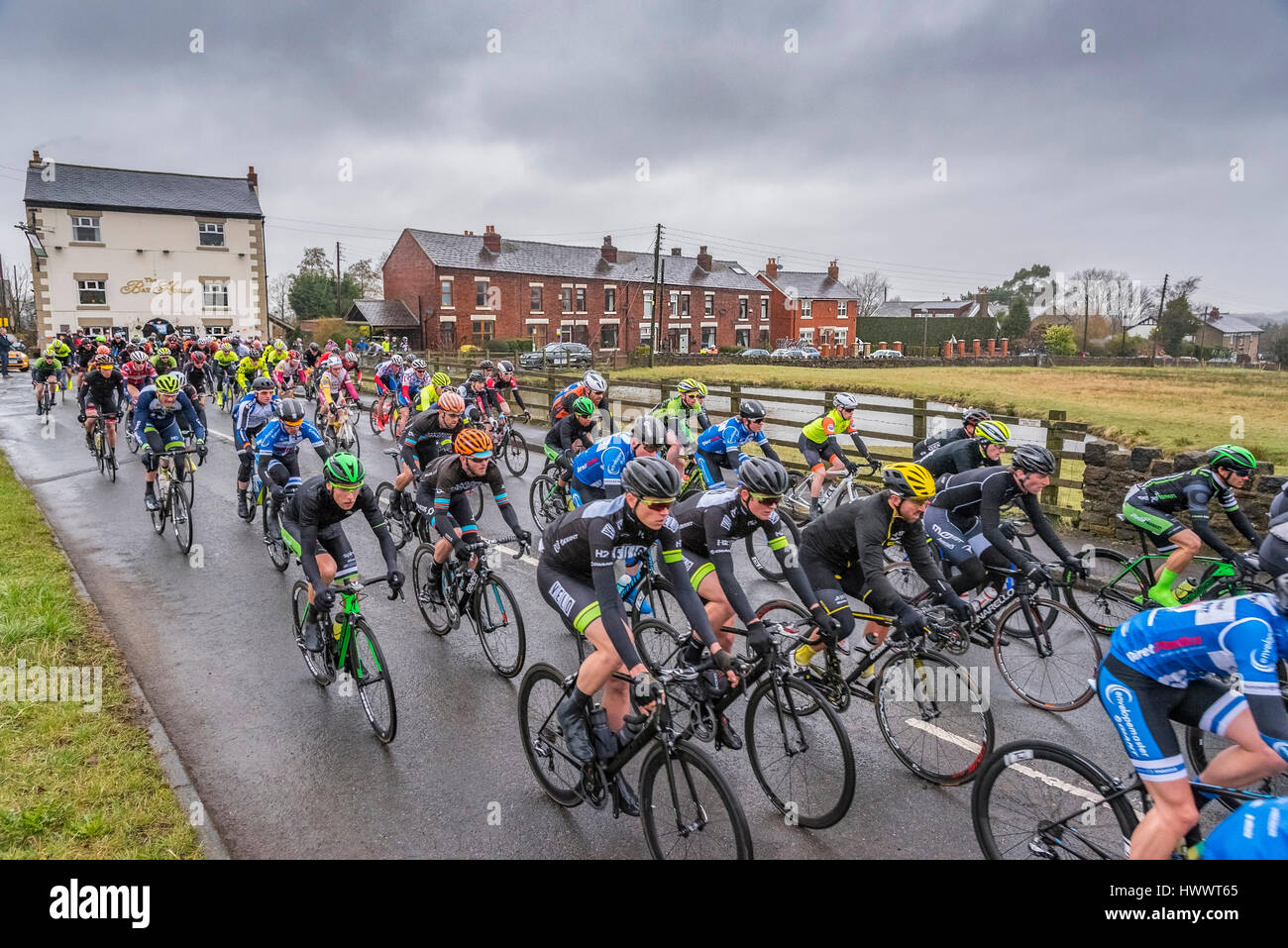 Grand Prix 2016 du Cycle de Chorley à Adlington, Angelzarke, Rivington et Belmont. Banque D'Images