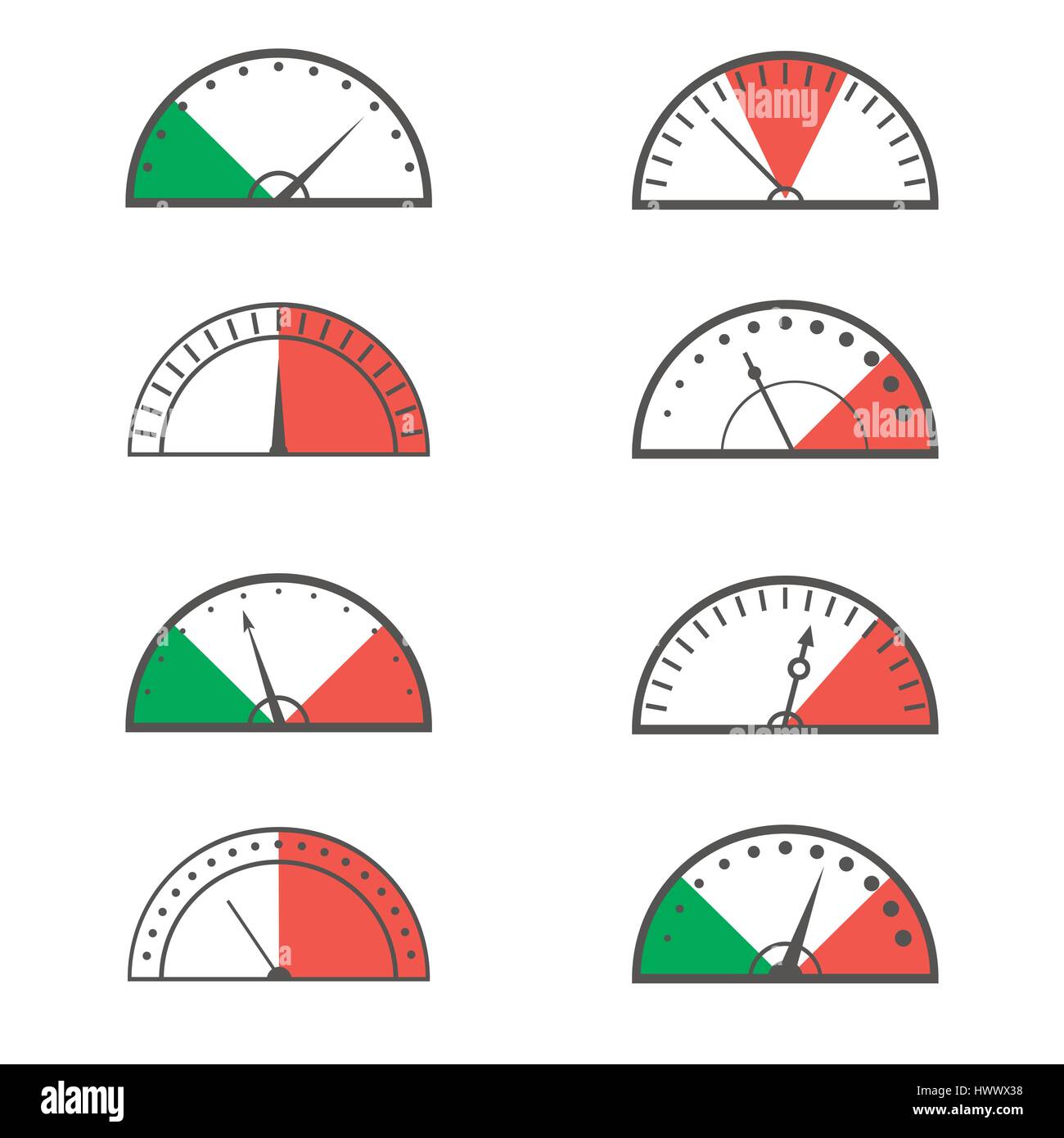 Compteur de icon set Illustration de Vecteur
