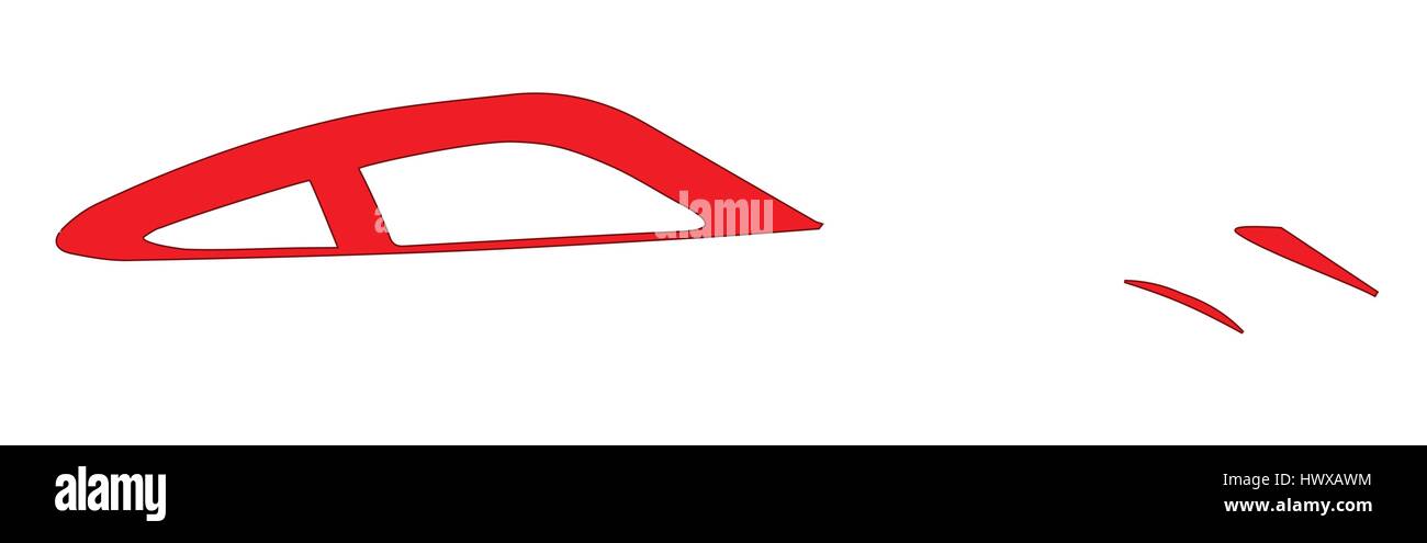 Abstract voiture rapide en silhouette sur fond blanc Illustration de Vecteur