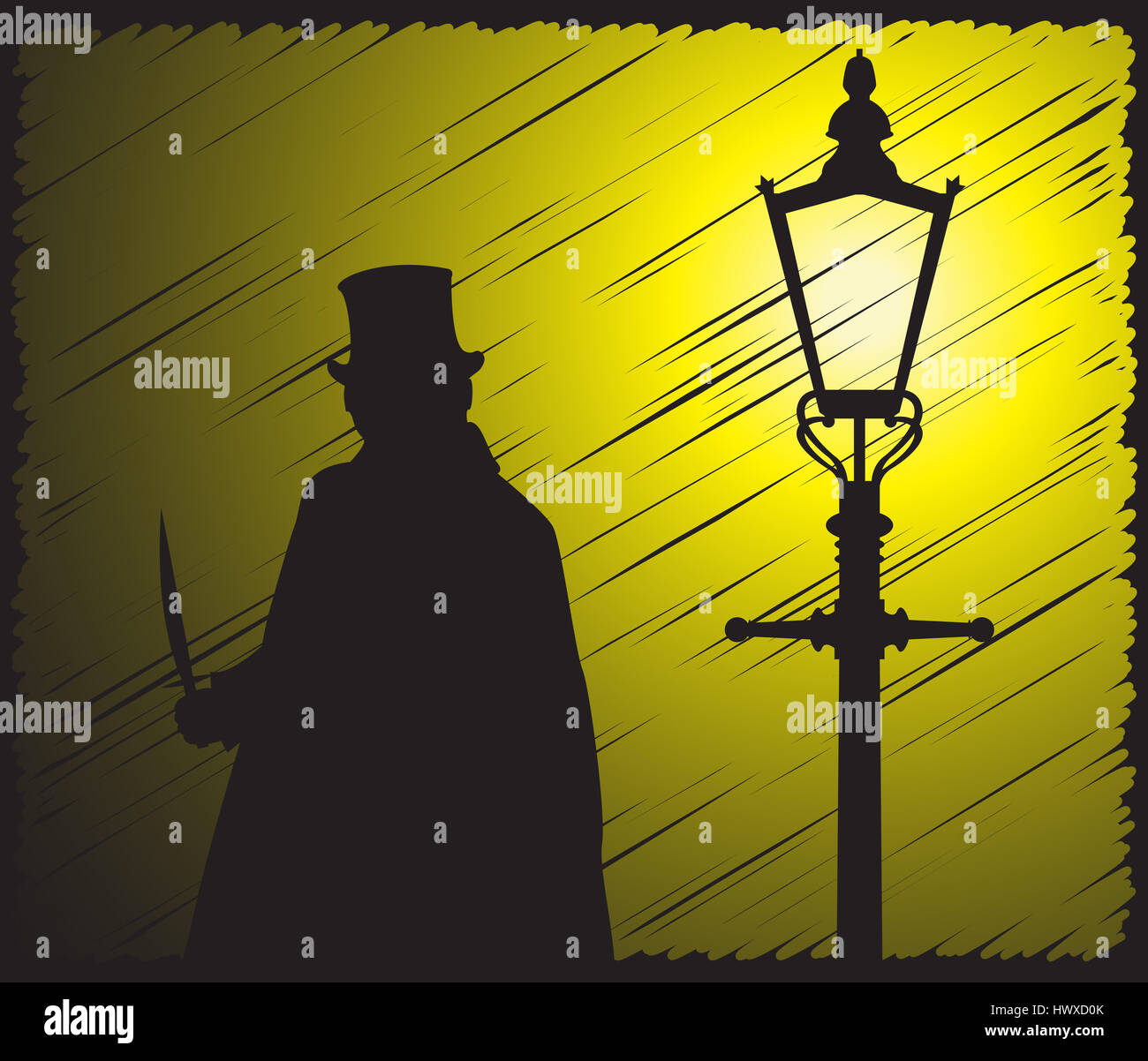 Jack The Ripper Silhouette Jack the ripper victim Banque de photographies et d’images à haute ...