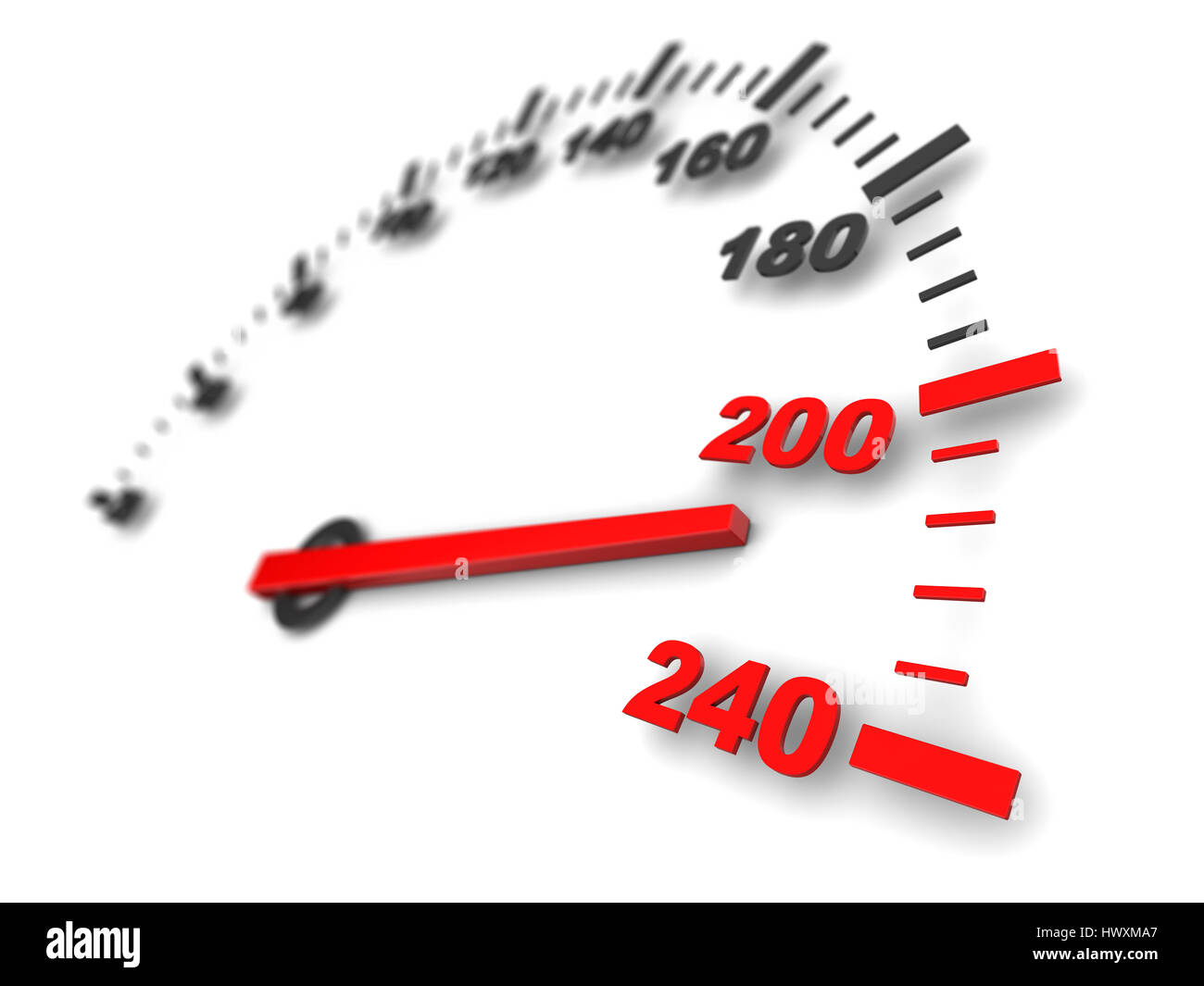 3d illustration de compteur de vitesse, rapide Banque D'Images