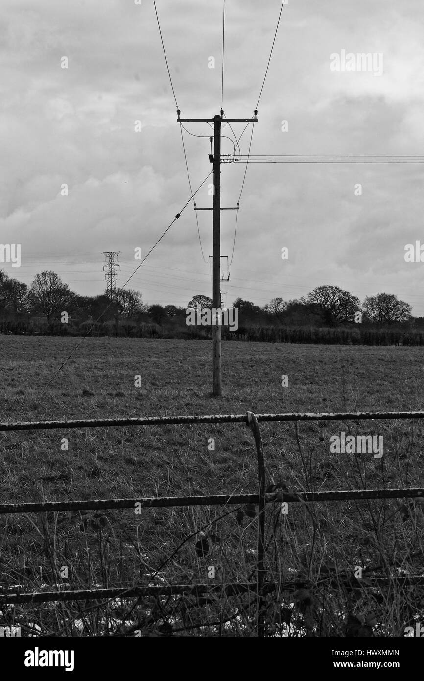 La photographie de paysage en noir et blanc Banque D'Images