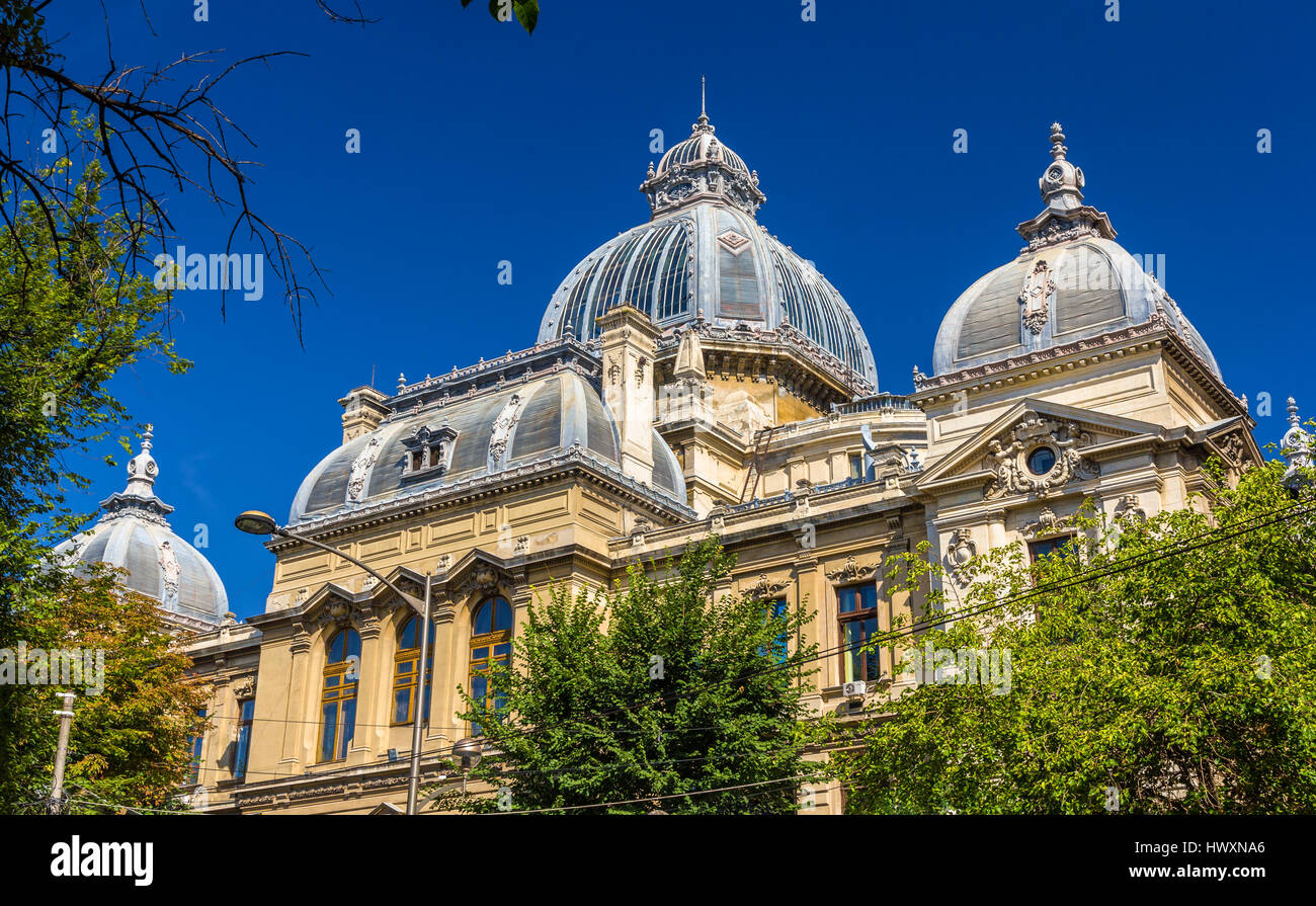 Toit de CCE Palace à Bucarest, Roumanie Banque D'Images