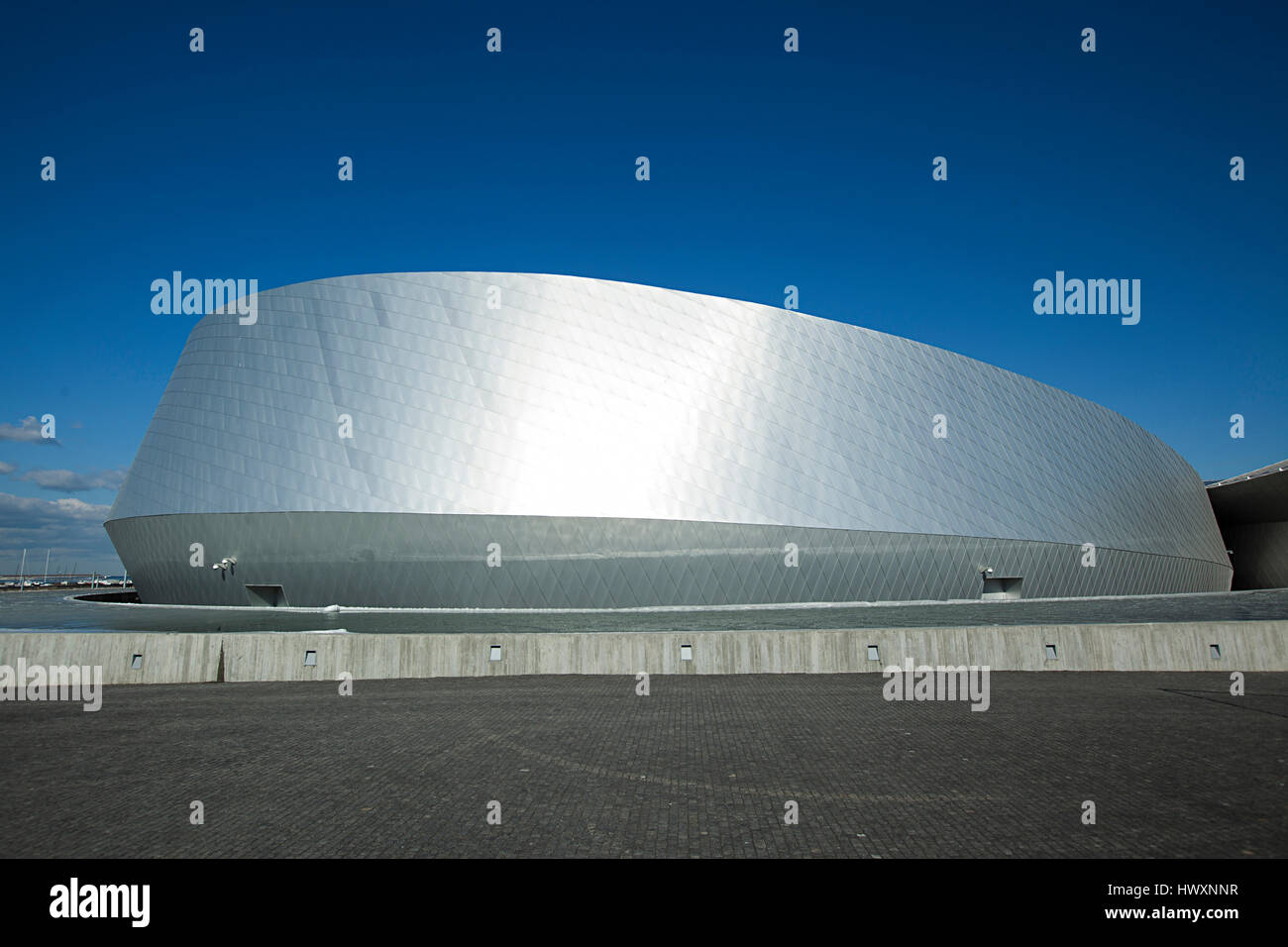 Aquarium du Danemark, également connu sous le nom de la planète bleue (Den Blå Planet) et a ouvert ses portes à l'extérieur de Copenhague Kastrup en 2013. Le top-moderne buildi Banque D'Images