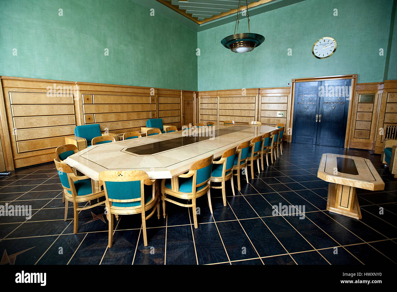 Une conférence et d'une salle de réunion au siège des Nations Unies le Bureau des Nations Unies à Genève, est également connu comme le Palais des Nations. Banque D'Images