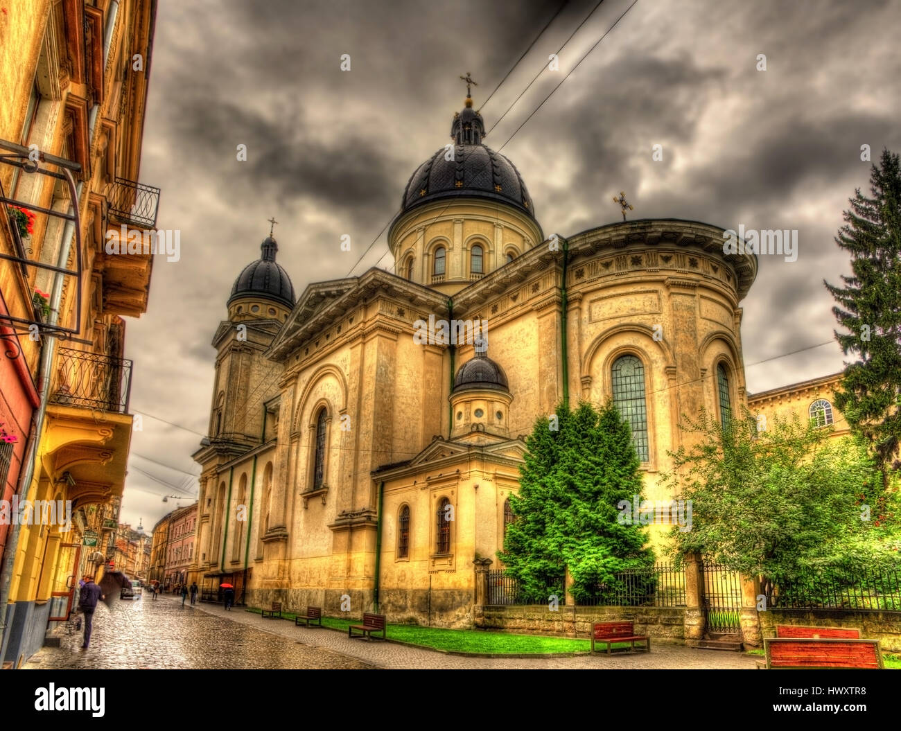 Église de la Transfiguration à Lviv, Ukraine Banque D'Images