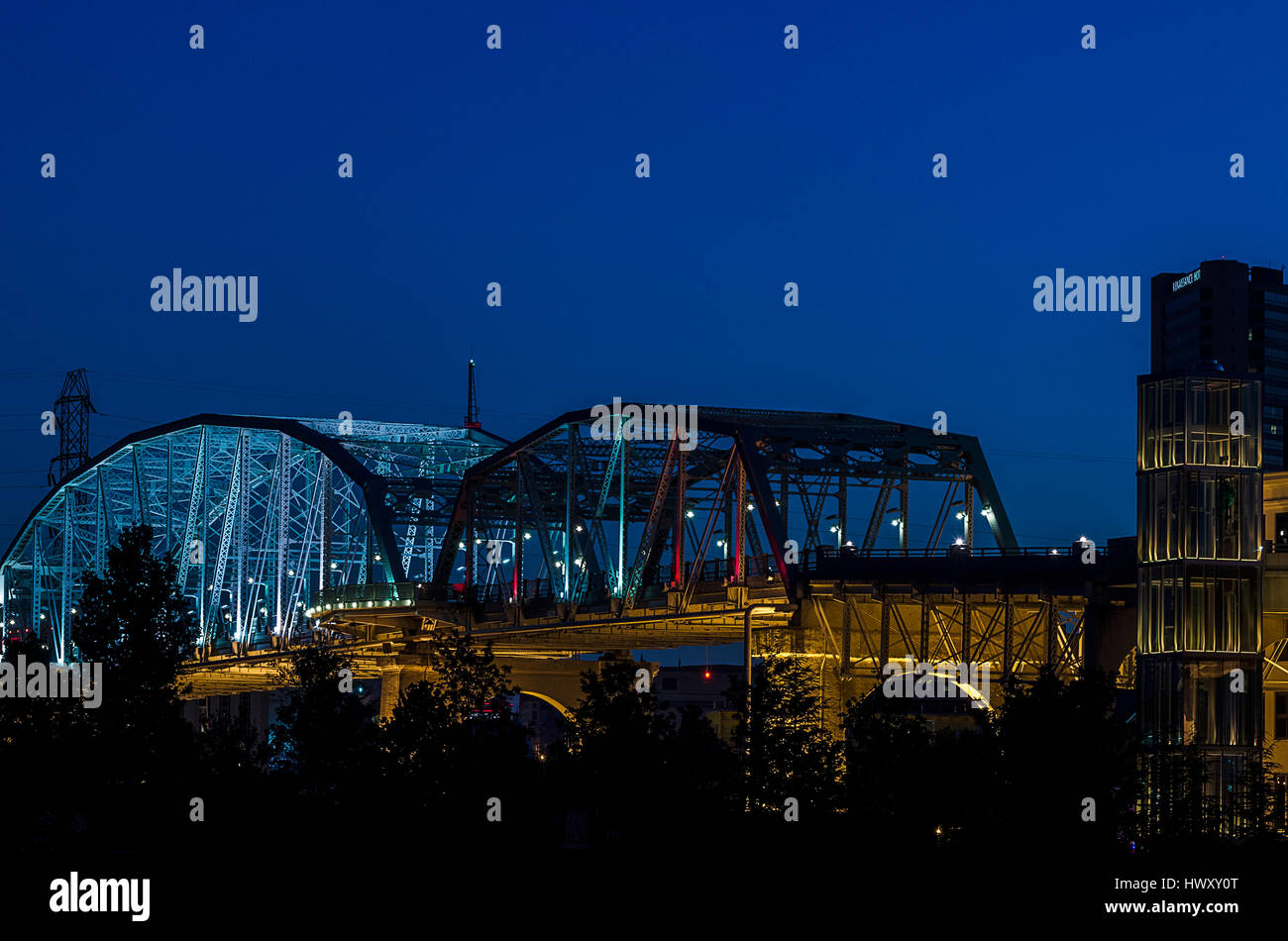 Pont piétonnier, Shelby, Nashville Tennesee Banque D'Images