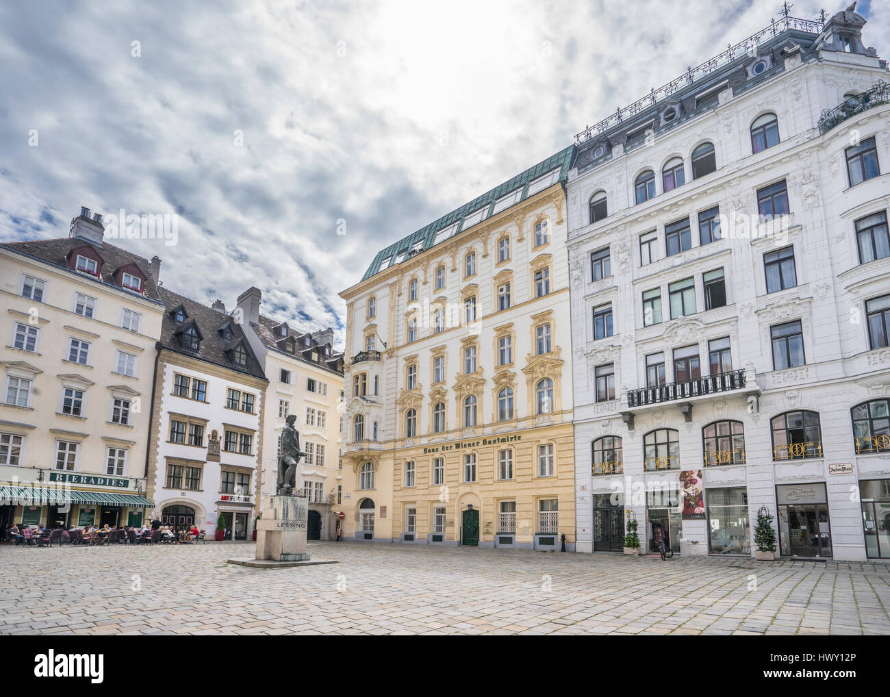 L'Autriche, Vienne, Innere Stadt, Judenplatz (Place des juifs), une place de la ville historique qui était le centre de la communauté juive de Vienne Banque D'Images