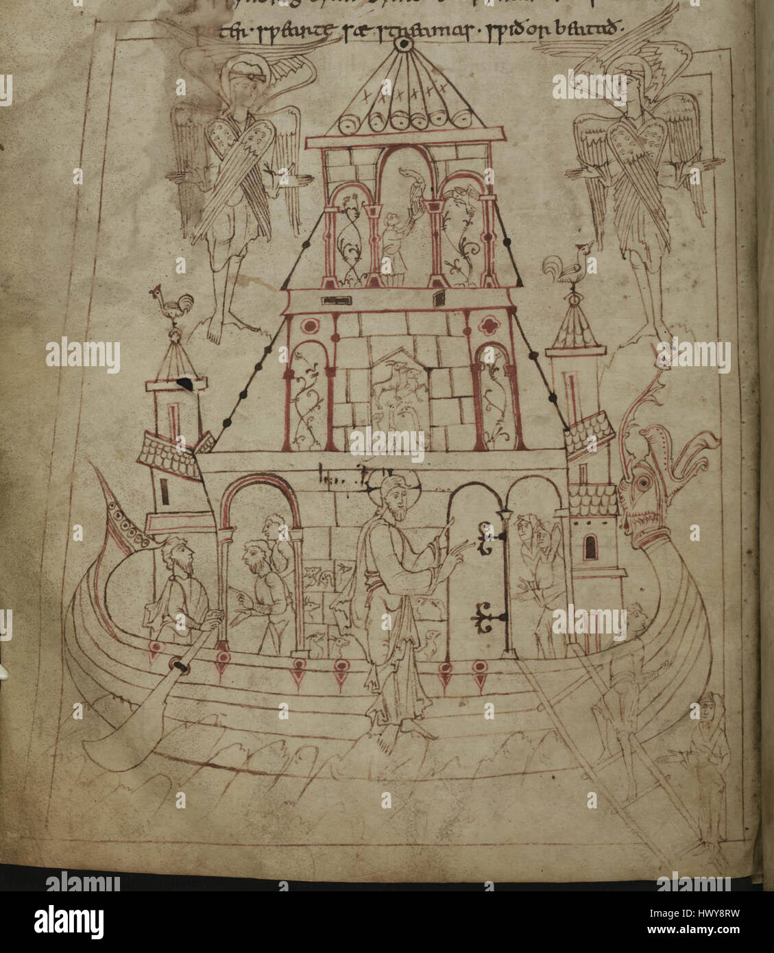 Le manuscrit de Caedmon contient de la poésie ancienne de l'anglais ancien, y compris des hymnes attribués au poète Caedmon. C'est un artefact important dans l'étude de la littérature anglo-saxonne et de la poésie chrétienne primitive en Angleterre. Banque D'Images