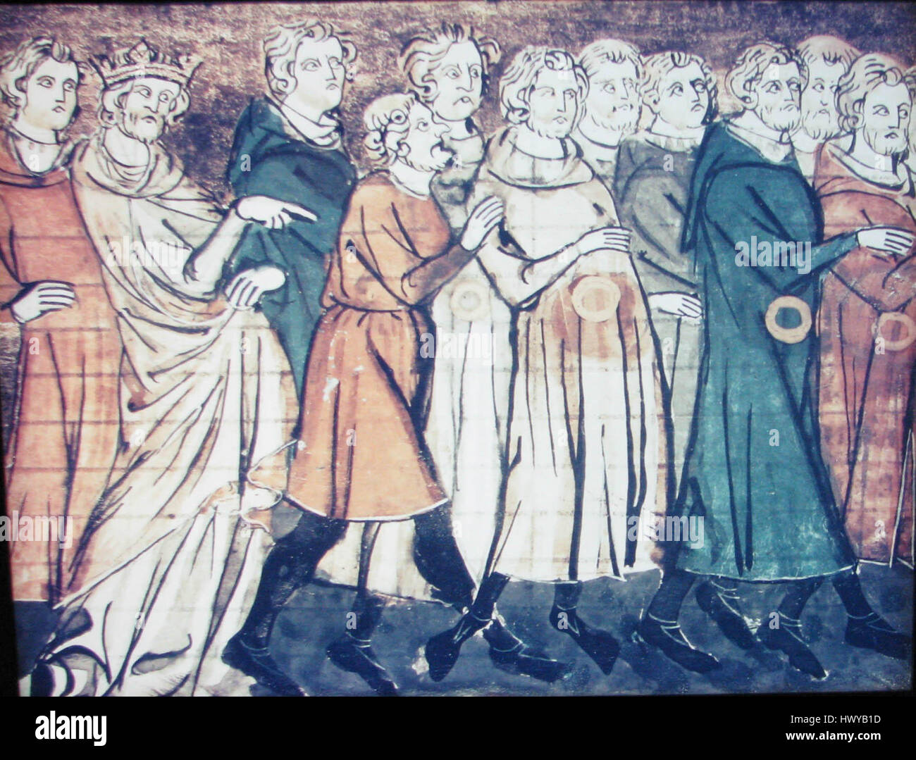 L'expulsion française des Juifs en 1182 fait référence au décret du roi Philippe Auguste, qui expulsait les Juifs de son Royaume. Cet événement a marqué un moment important dans l'histoire médiévale européenne. Banque D'Images