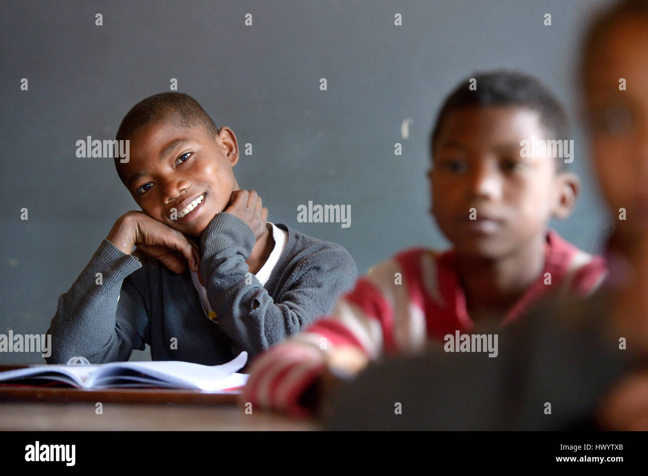 Madagaskar, les élèves de l'école élémentaire de Fianarantsoa Banque D'Images