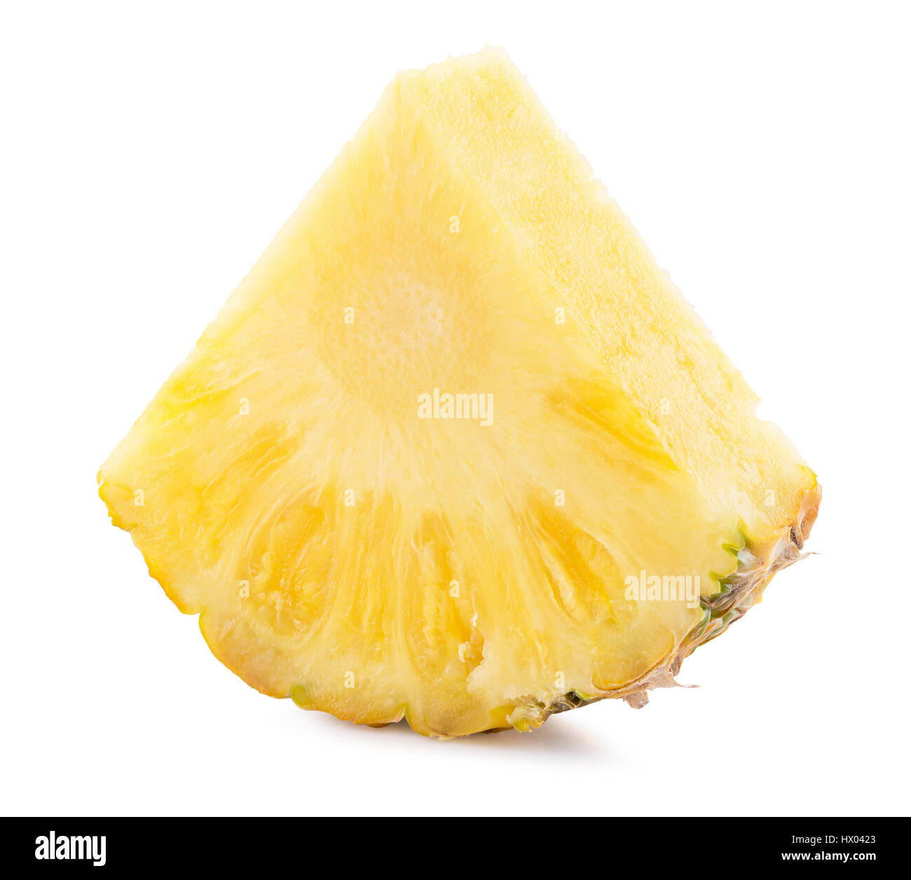 Tranche d'ananas isolé sur le fond blanc. Banque D'Images