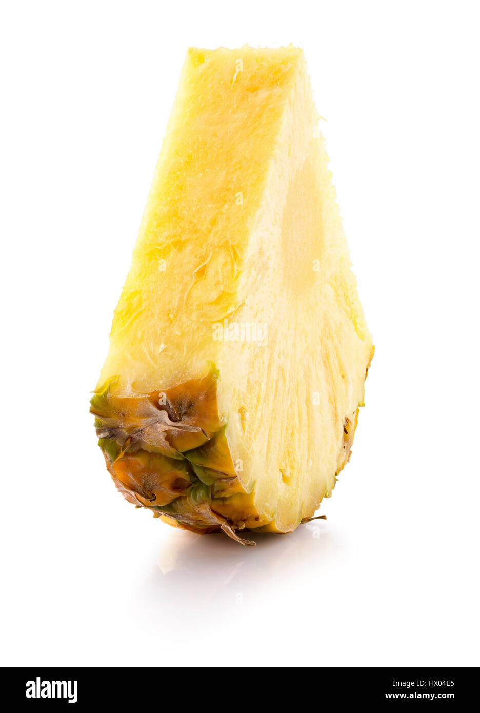 Tranche d'ananas isolé sur le fond blanc. Banque D'Images