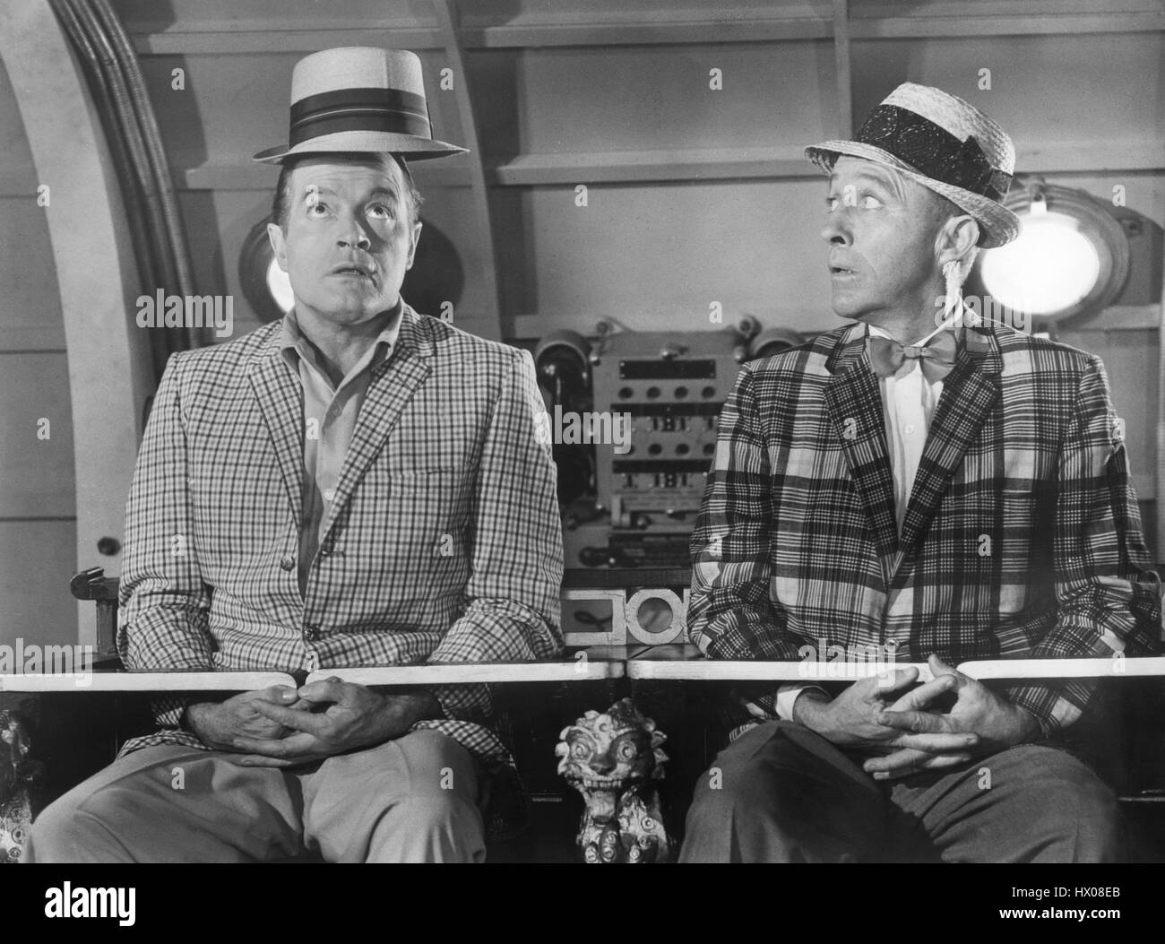 Bob Hope et Bing Crosby, sur-ensemble du film, 'En route vers Hong Kong', 1962 Banque D'Images