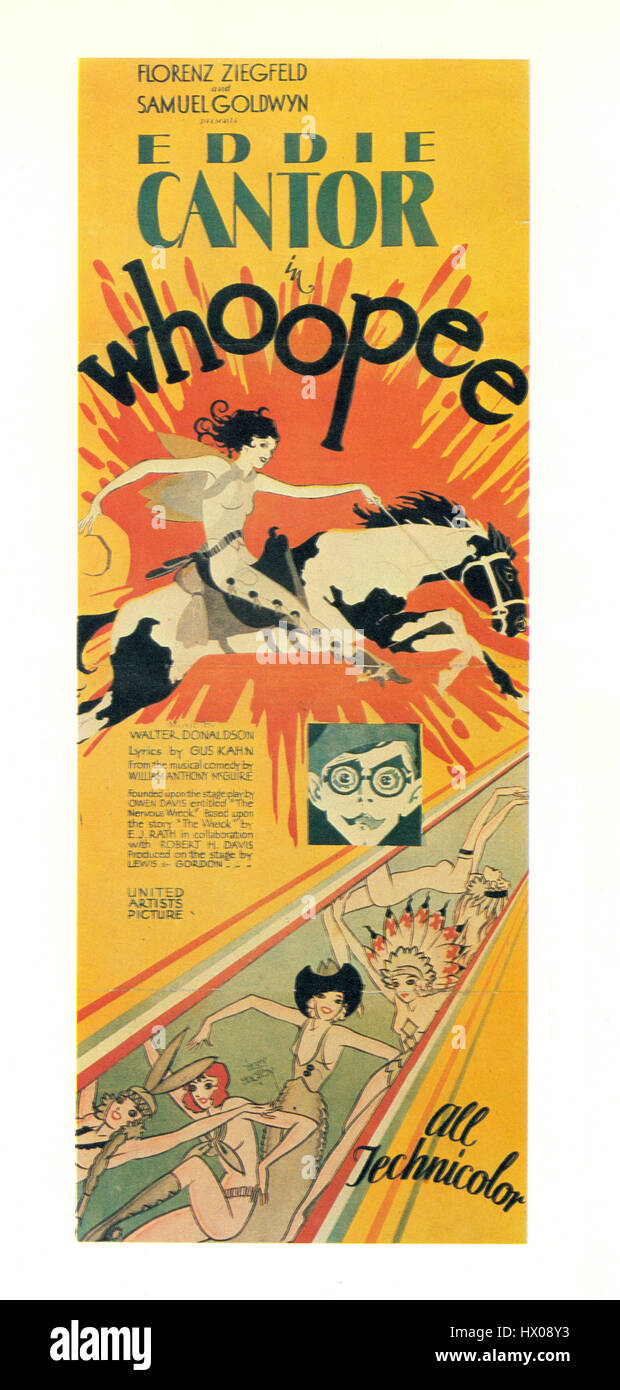 L'affiche de film, Eddie Cantor dans 'Whoopee', Samuel Goldwyn Productions avec la distribution par United Artists, 1930 Banque D'Images