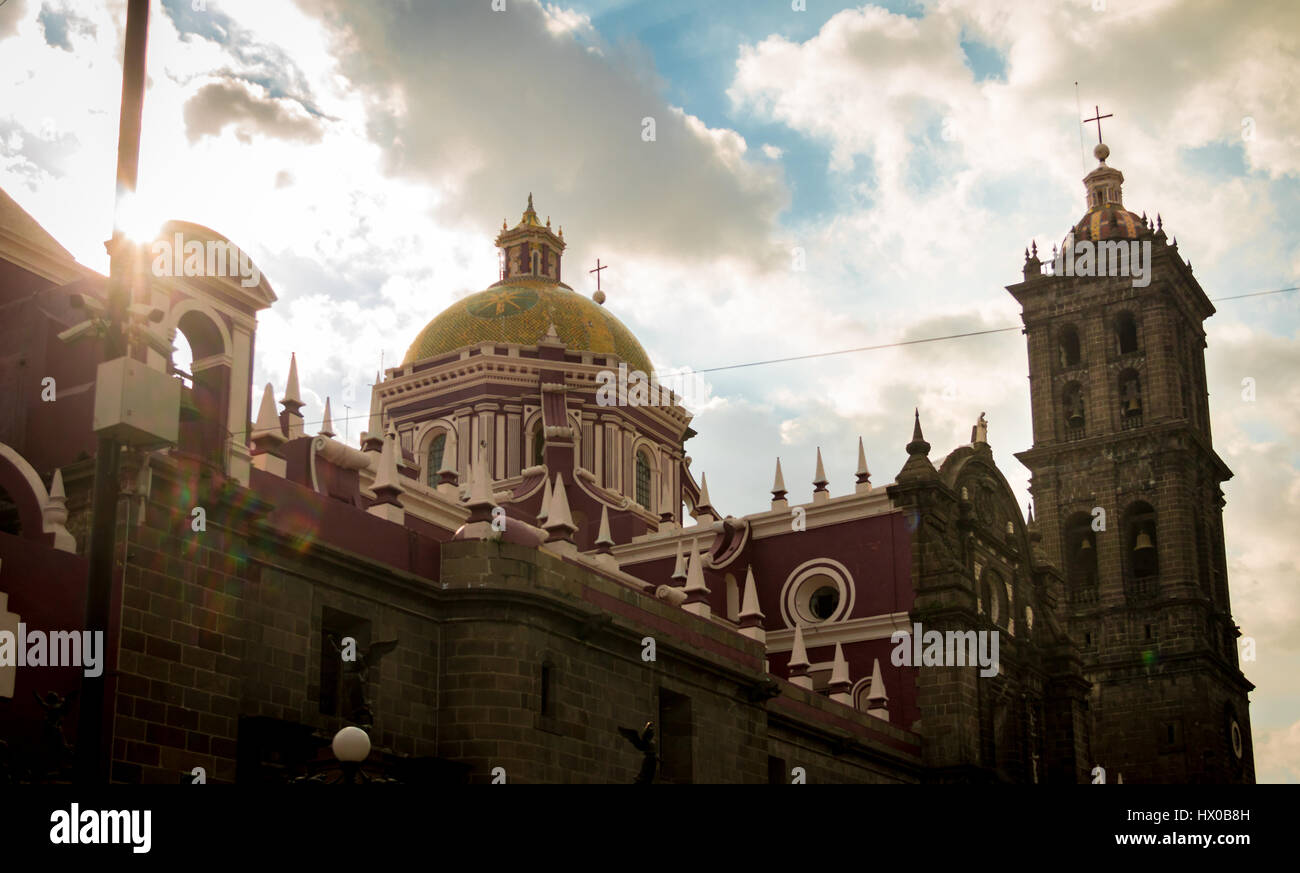 Cathédrale de Puebla - Puebla, Mexique Banque D'Images