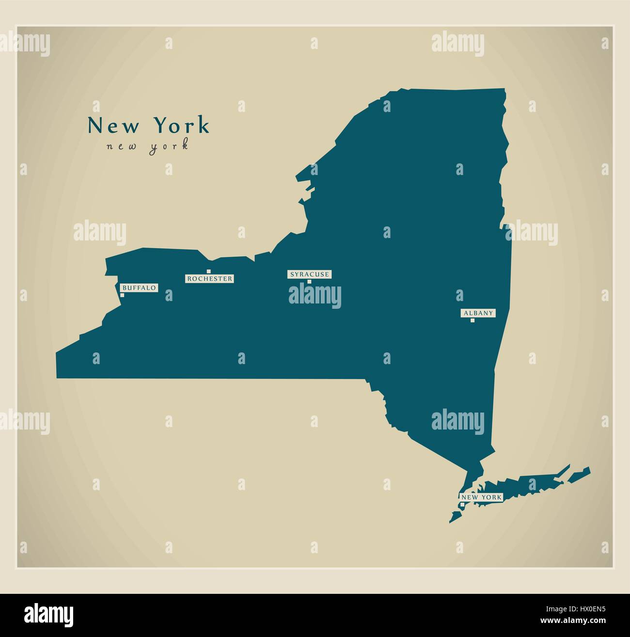 Carte moderne - New York USA Illustration de Vecteur