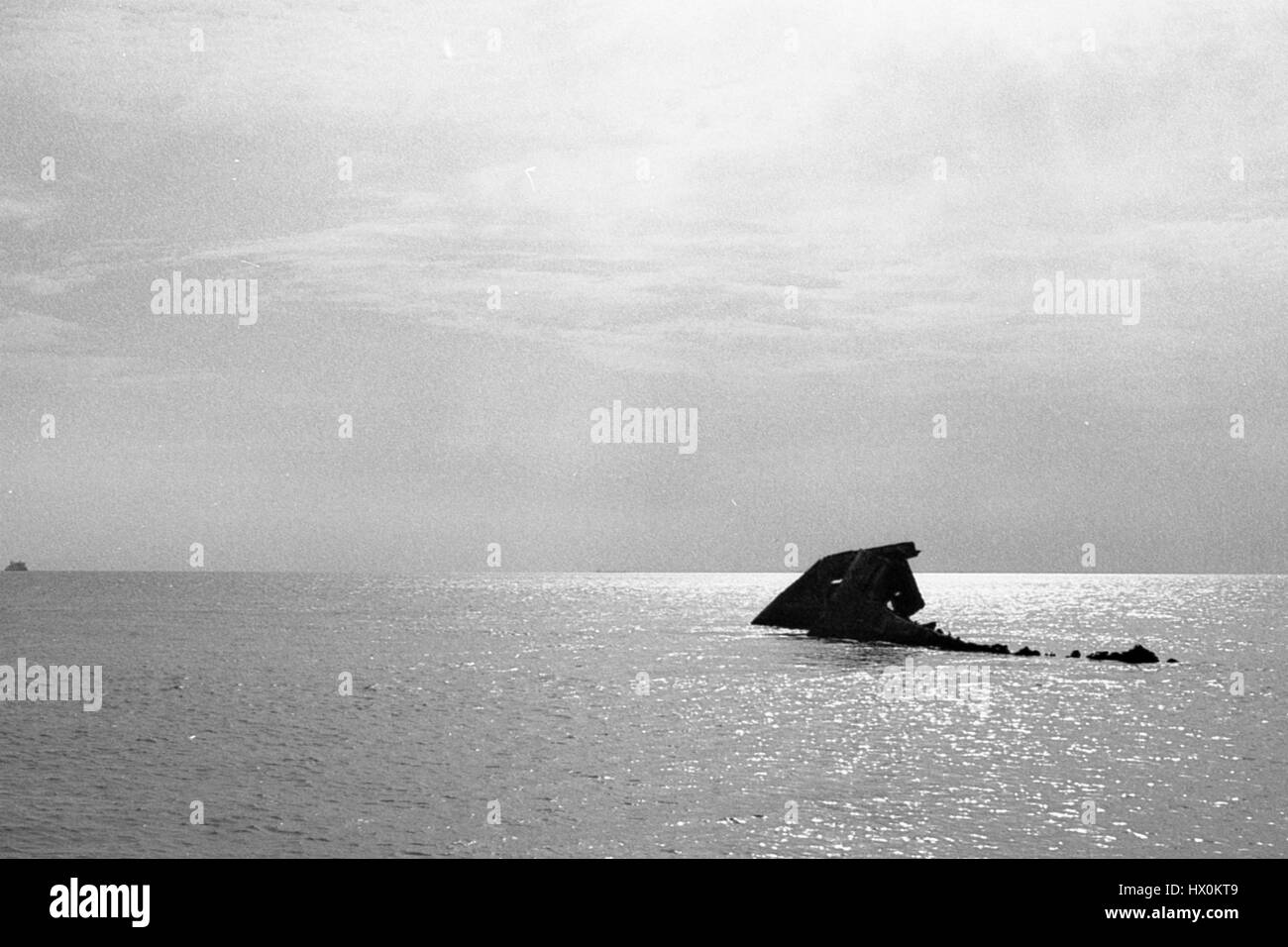 Épave du SS Atlantus dans la baie du Delaware. Banque D'Images