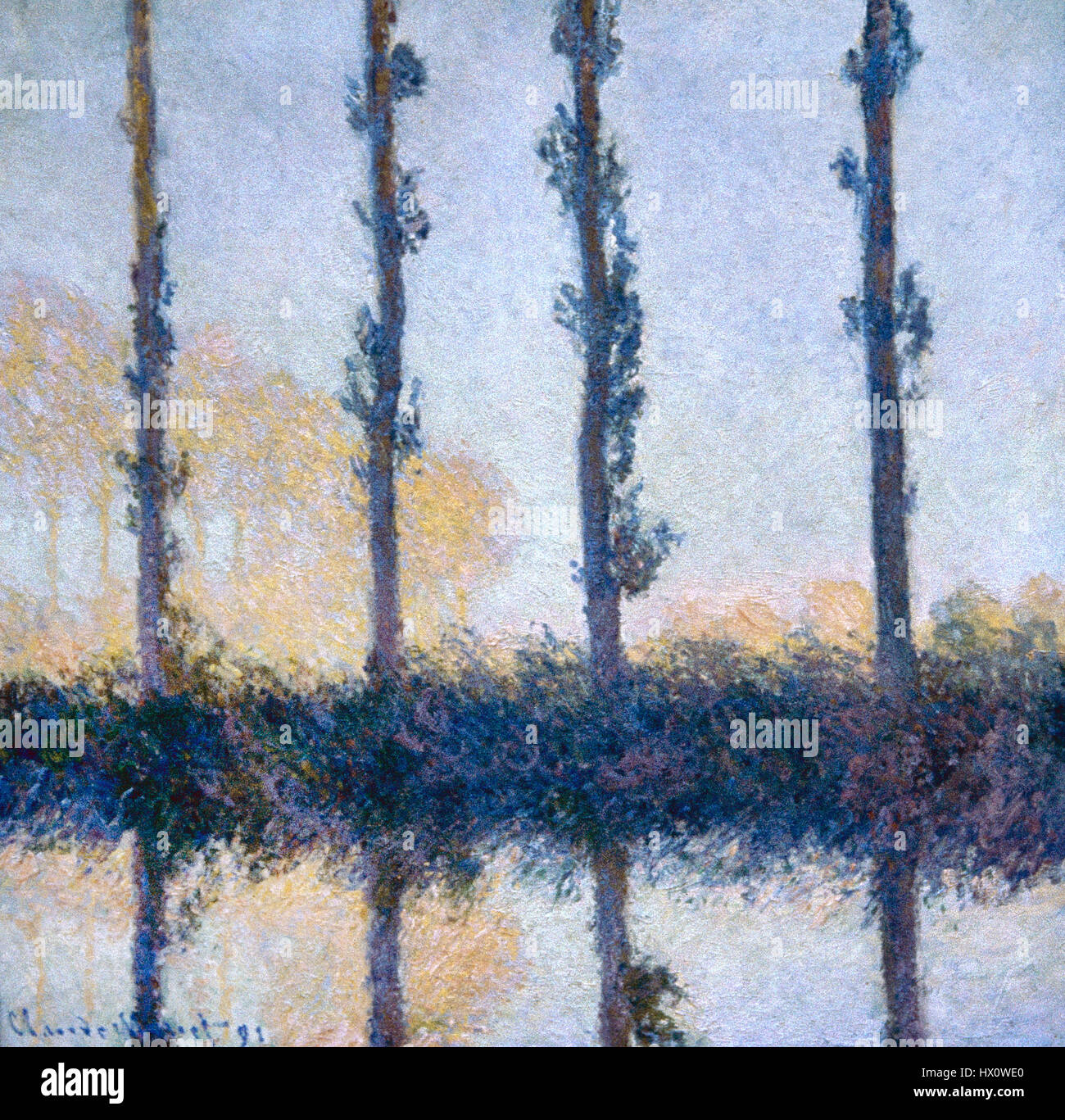 Claude Monet (1906-1957). Peintre impressionniste français. Les quatre arbres, 1891. Huile sur toile. Metropolitan Museum of Art New York, United States. Banque D'Images