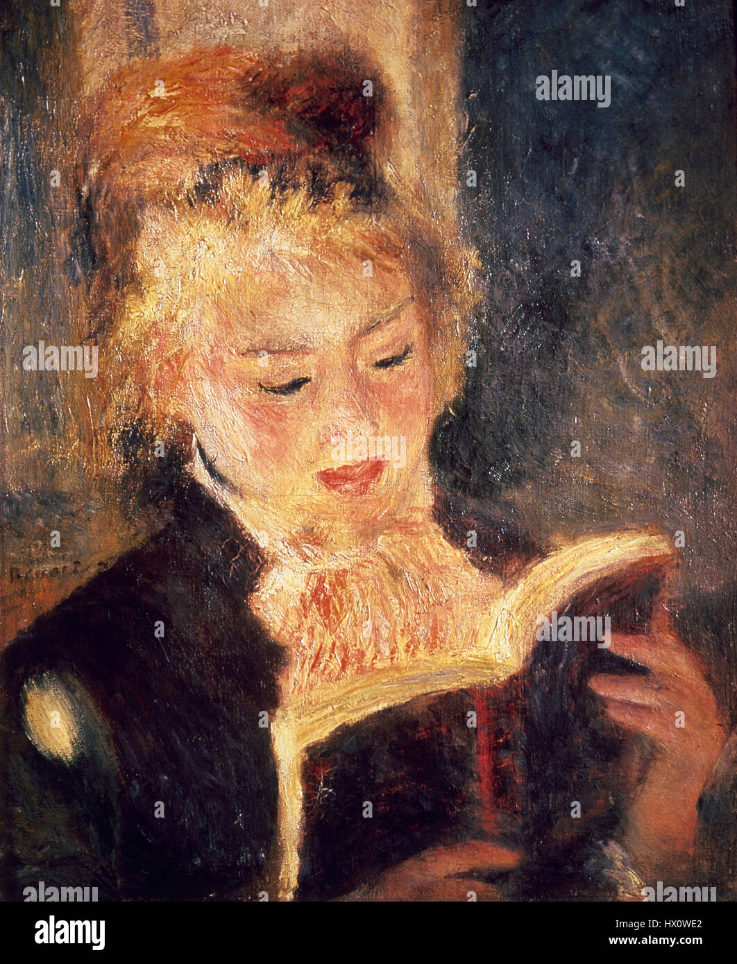 Auguste Renoir (1841-1919). L'artiste française. Le lecteur, 1874. Huile sur toile. Musée d'Orsay. Paris. La France. Banque D'Images
