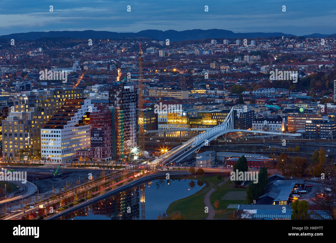 Le projet de code à barres est une section de la partie, ils affichent du Fjord VILLE réaménagement sur l'ancien quai et des terrains industriels, dans le centre d'Oslo. La zone Banque D'Images