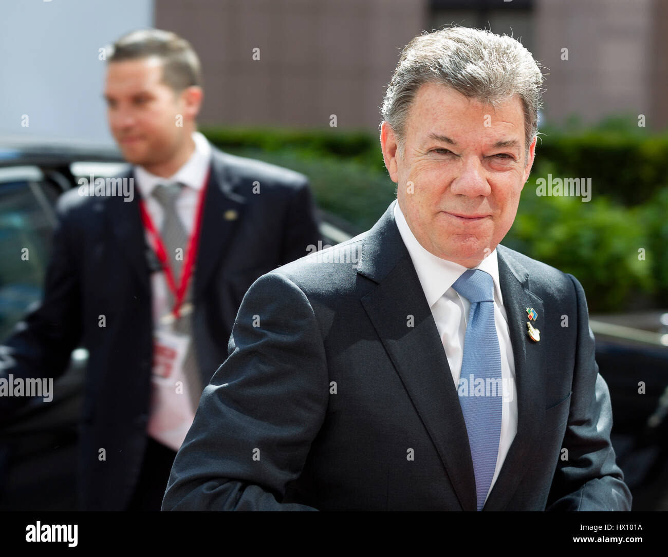 Belgique, Bruxelles : Juan Manuel Santos Calderón, président de la Colombie (2015/06/10) Banque D'Images