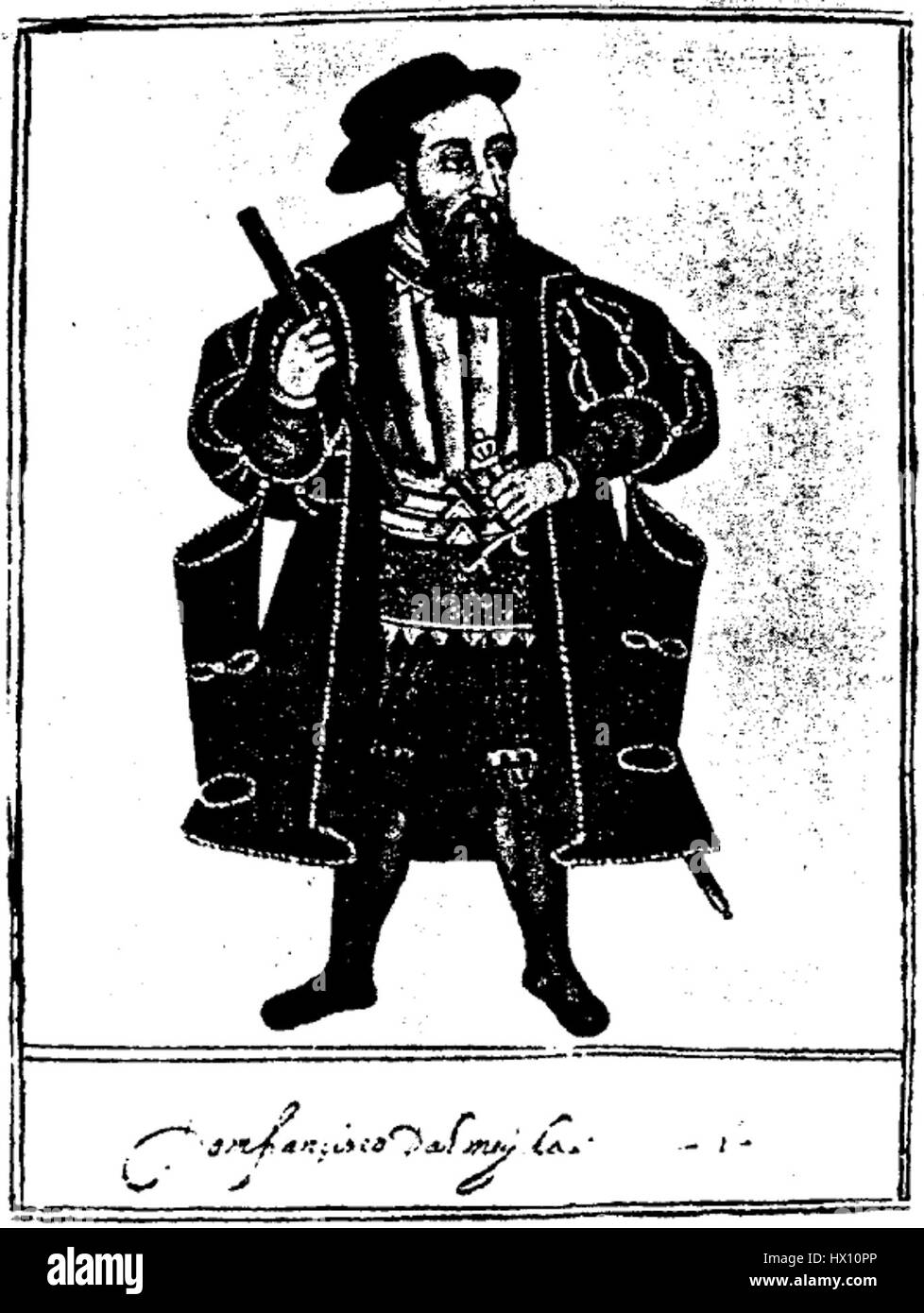 Francisco d'Almeida était un noble et explorateur portugais, reconnu pour son rôle important dans les premières expéditions portugaises en Inde. Ses contributions à l'expansion de l'influence portugaise en Asie ont été significatives pendant l'ère de la découverte. Banque D'Images