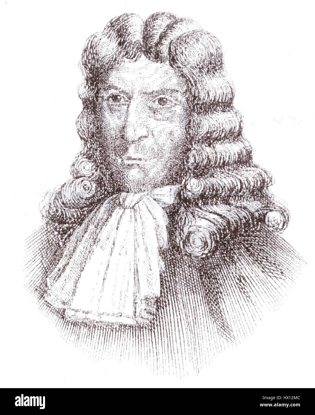 Denis Papin était un physicien et inventeur français surtout connu pour ses travaux sur la puissance à vapeur et le développement de la machine à vapeur. Il est crédité des premières expériences qui ont contribué à la révolution industrielle. Banque D'Images