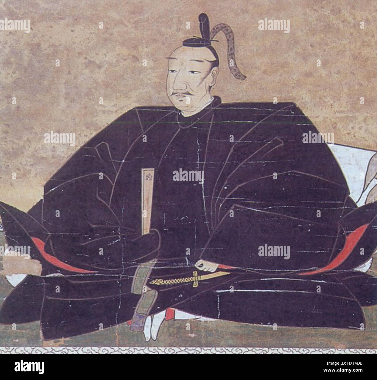 Gamo Ujisato était un samouraï japonais et commandant militaire de l'époque Sengoku. Il a servi sous le puissant clan date, contribuant aux campagnes militaires et à la gouvernance pendant l'ère féodale du Japon. Banque D'Images
