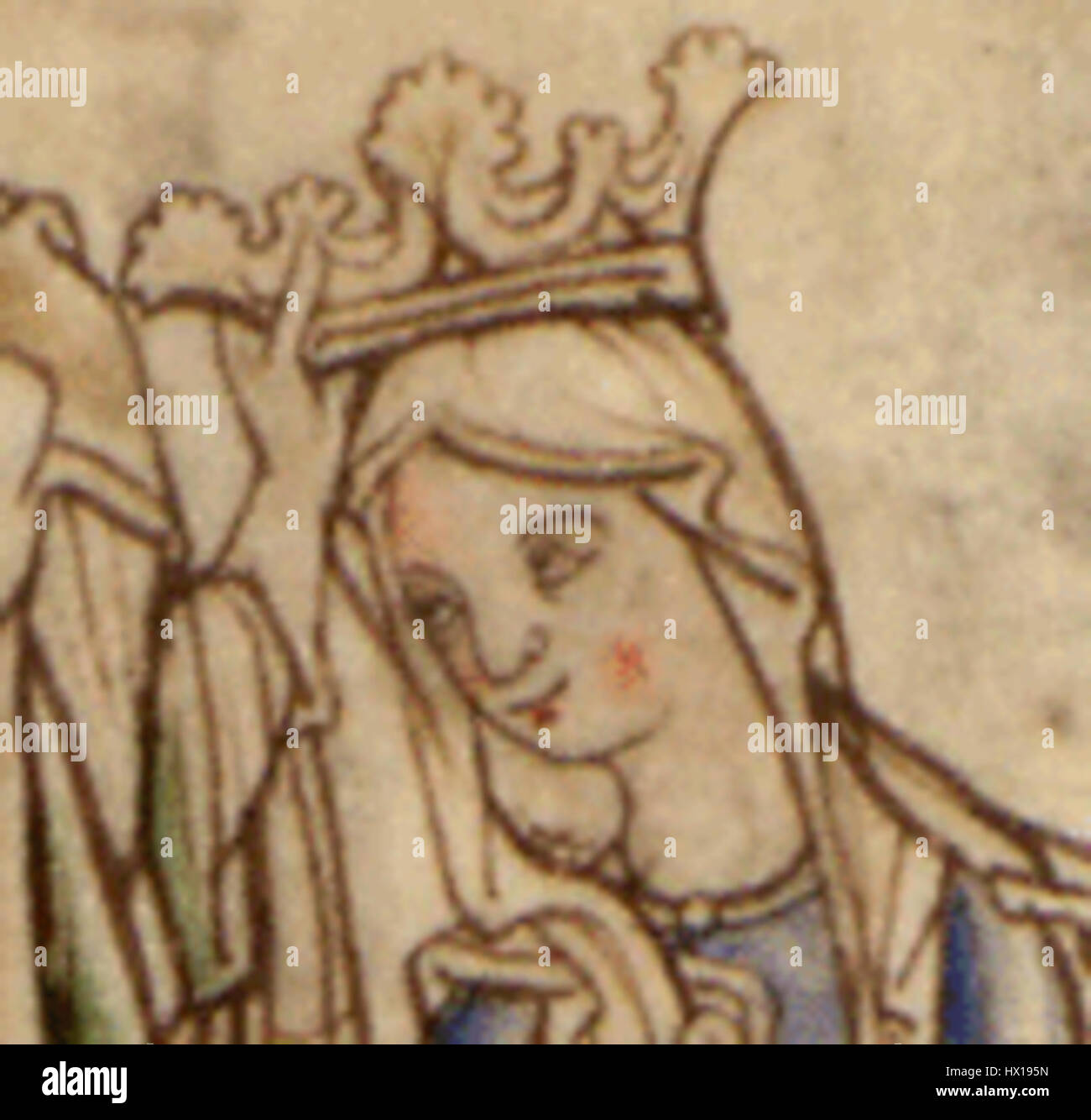 Edith de Wessex était l'épouse du roi Édouard le Confesseur d'Angleterre. En tant que reine consort, elle a joué un rôle important à la cour anglaise et a été impliquée dans les affaires religieuses et politiques. Son héritage est lié aux événements qui ont mené à la conquête normande de l'Angleterre en 1066. Banque D'Images