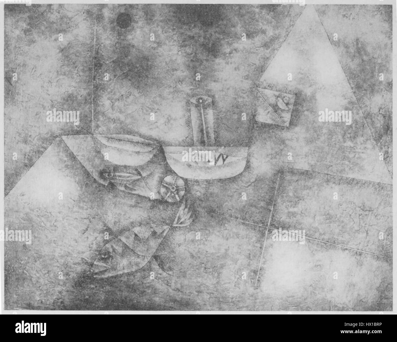 Paul Klee était un artiste suisse-allemand, connu pour son approche unique et novatrice de la modernité Cette œuvre spécifique de 1930, intitulée « illustration 23 », reflète son style abstrait et son exploration de la couleur et de la forme. Banque D'Images